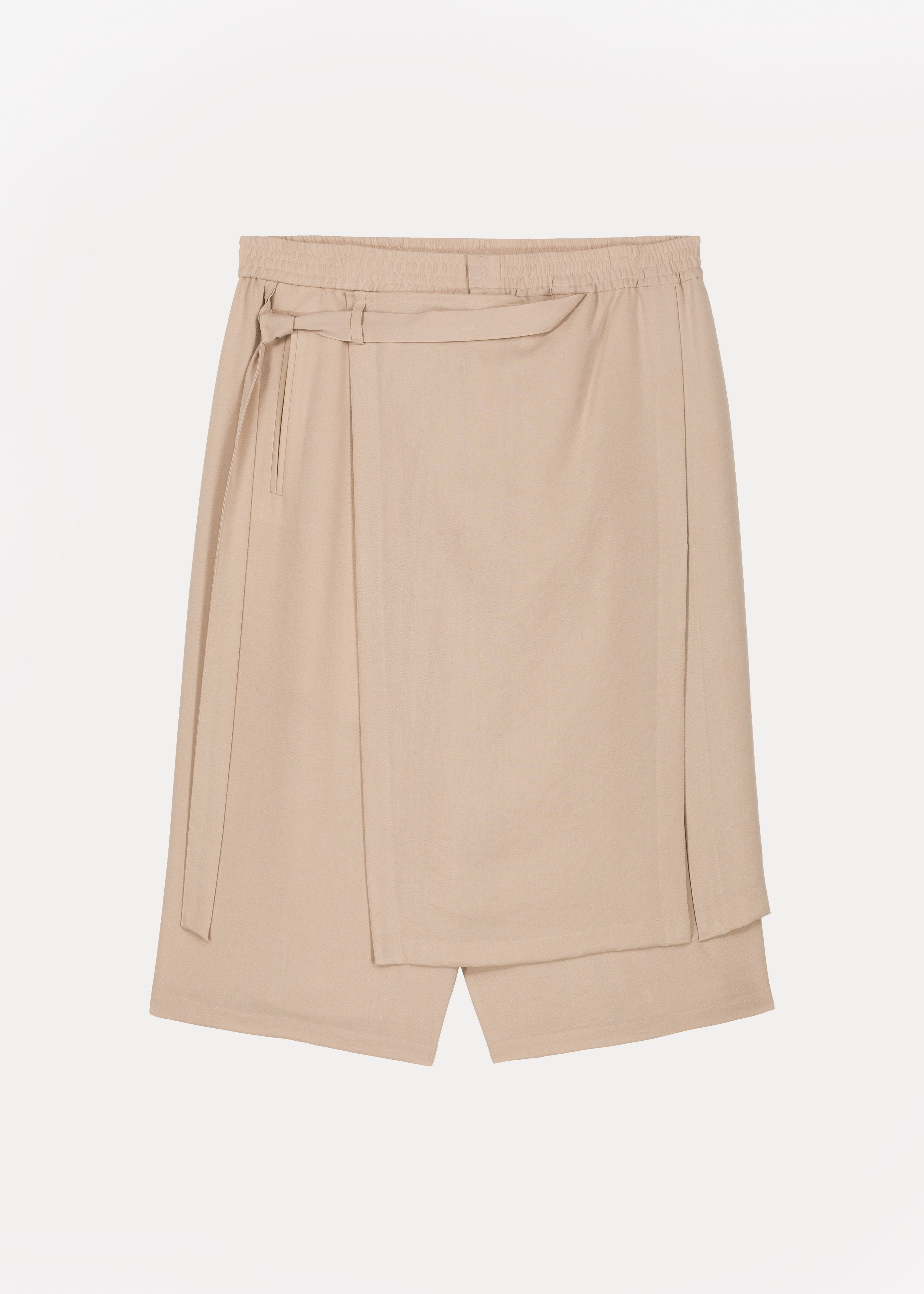 Keanu Light Wrap Shorts - Natural - 7