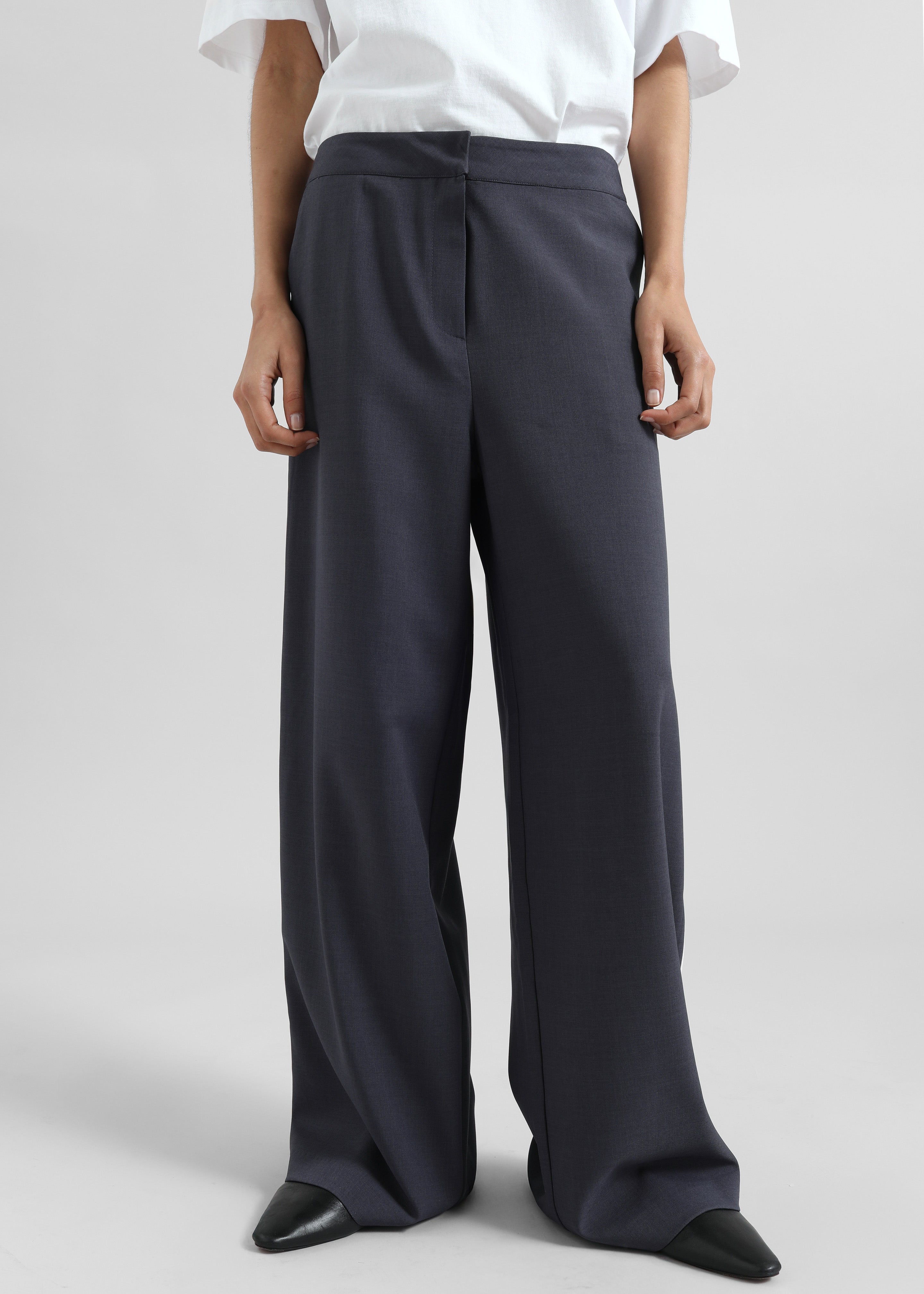 Kemi Contrast Trim Pants - Dark Blue - 5
