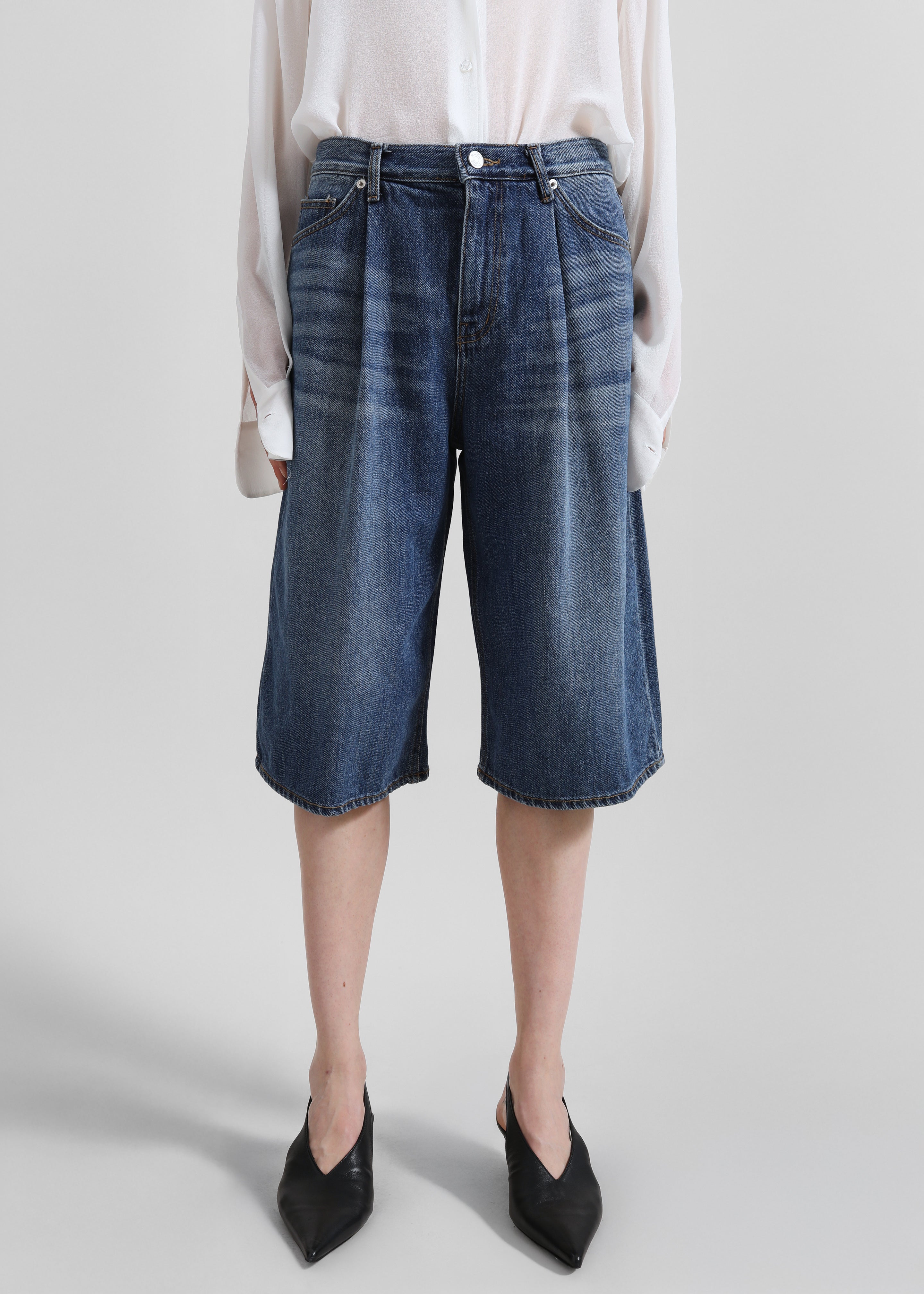 Kendon Denim Bermuda Shorts - Medium Wash - 3