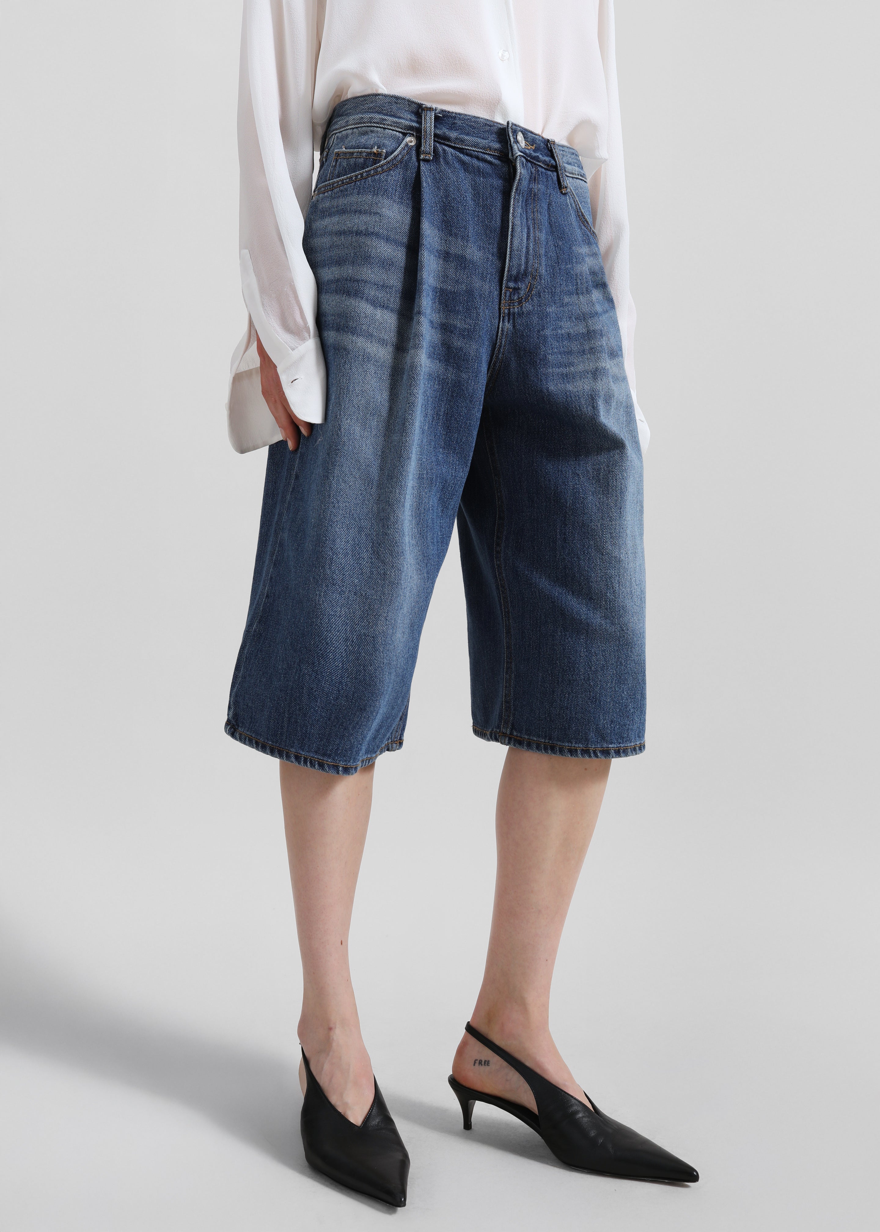 Kendon Denim Bermuda Shorts - Medium Wash - 2