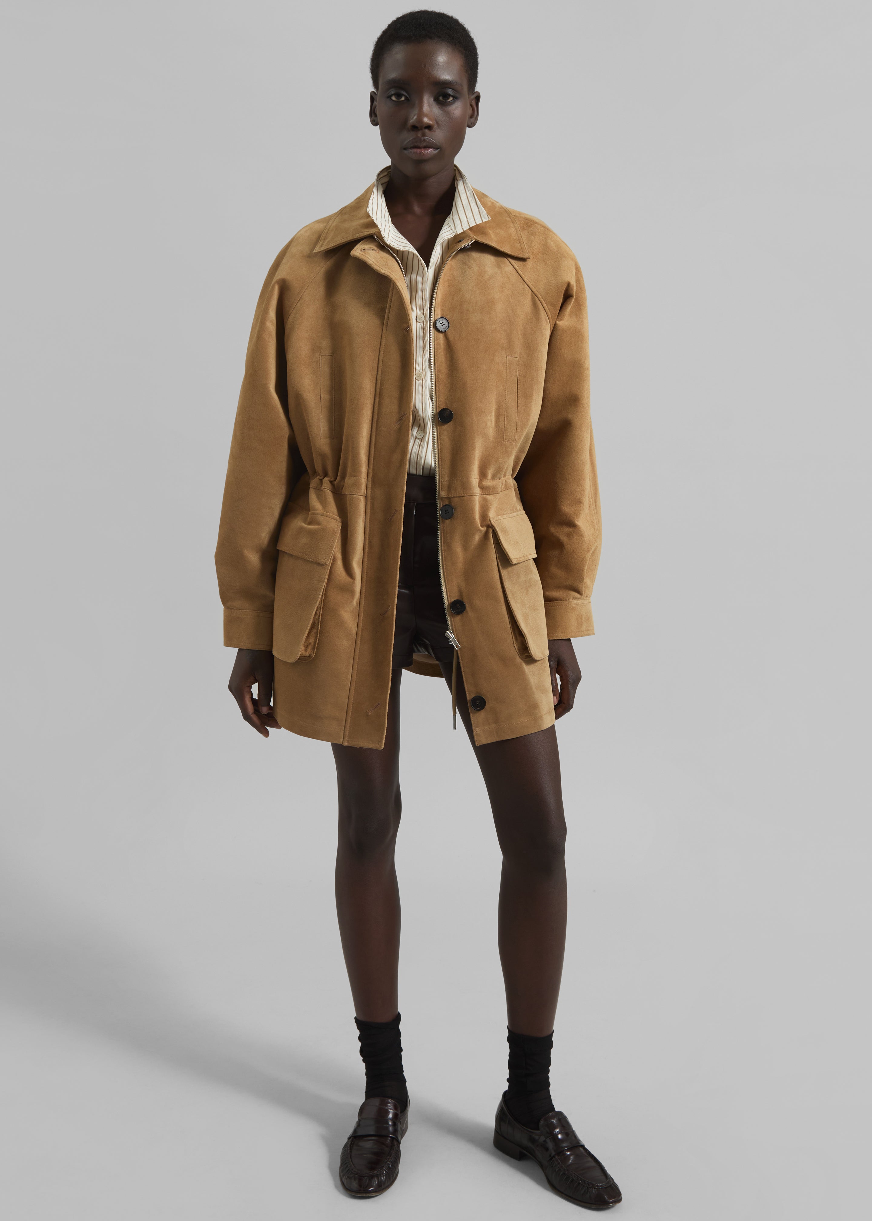 Kensal Suede Field Jacket - Camel - 6