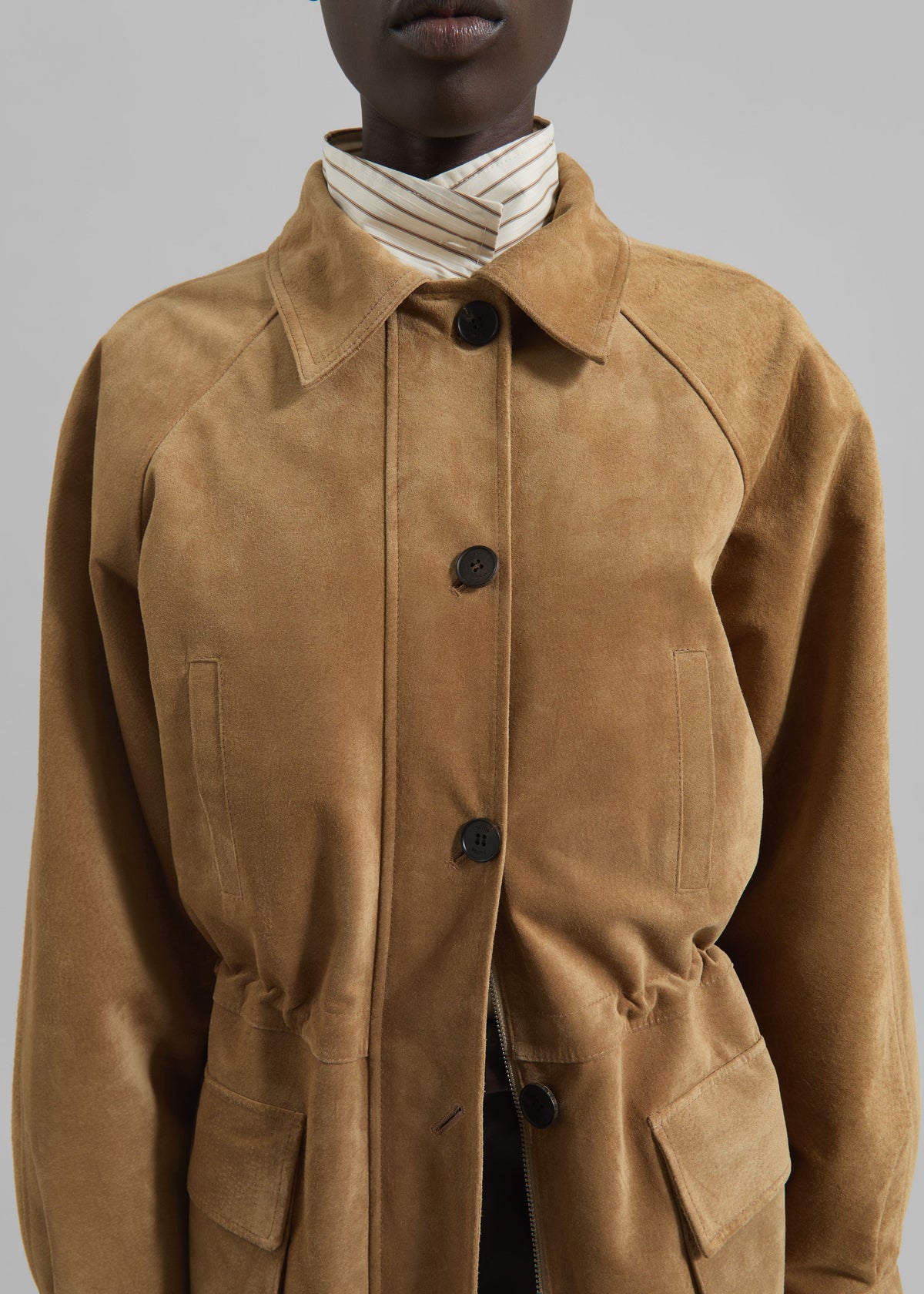 Kensal Suede Field Jacket - Camel - 3