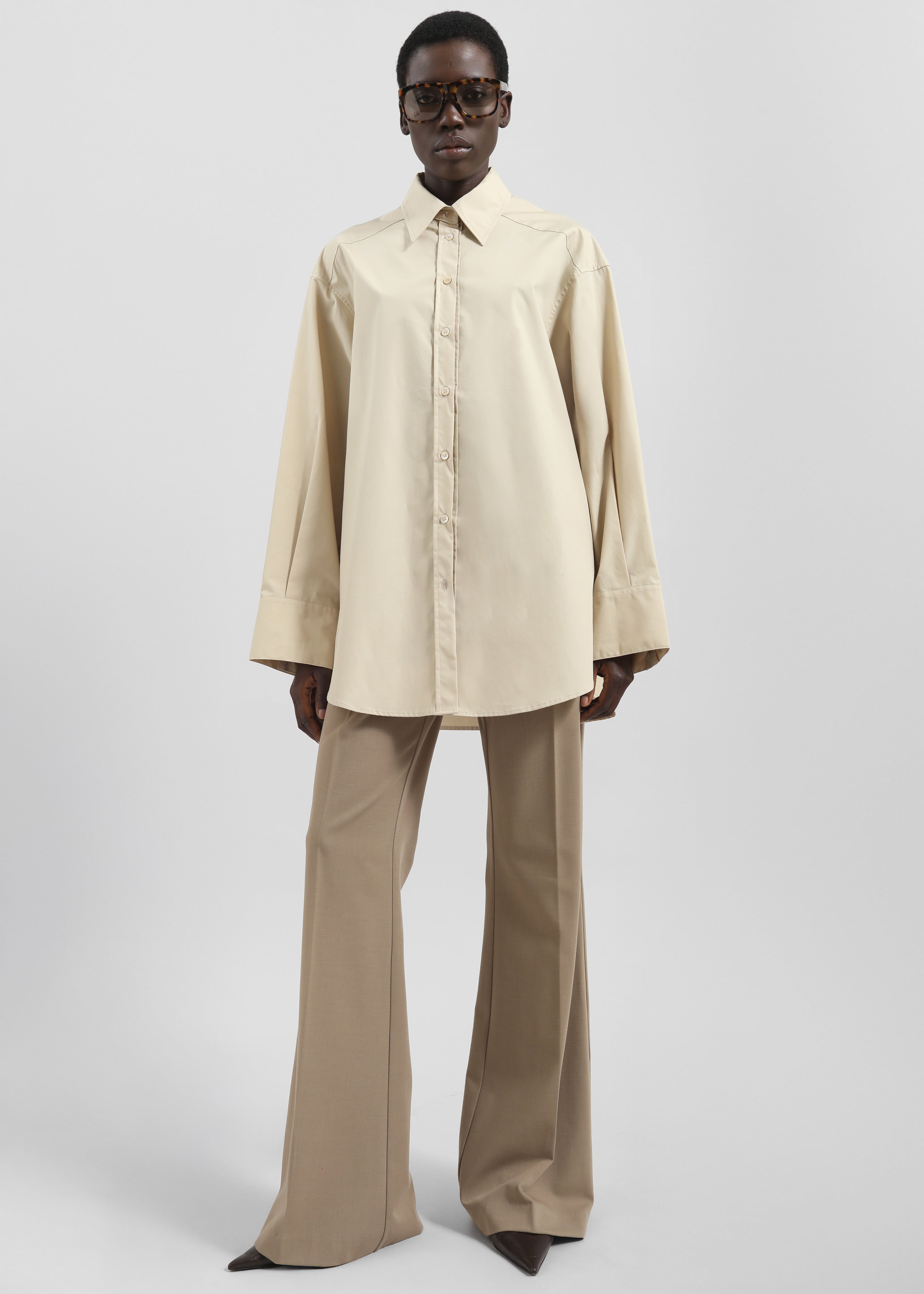Kent Button Up Shirt - Beige - 4