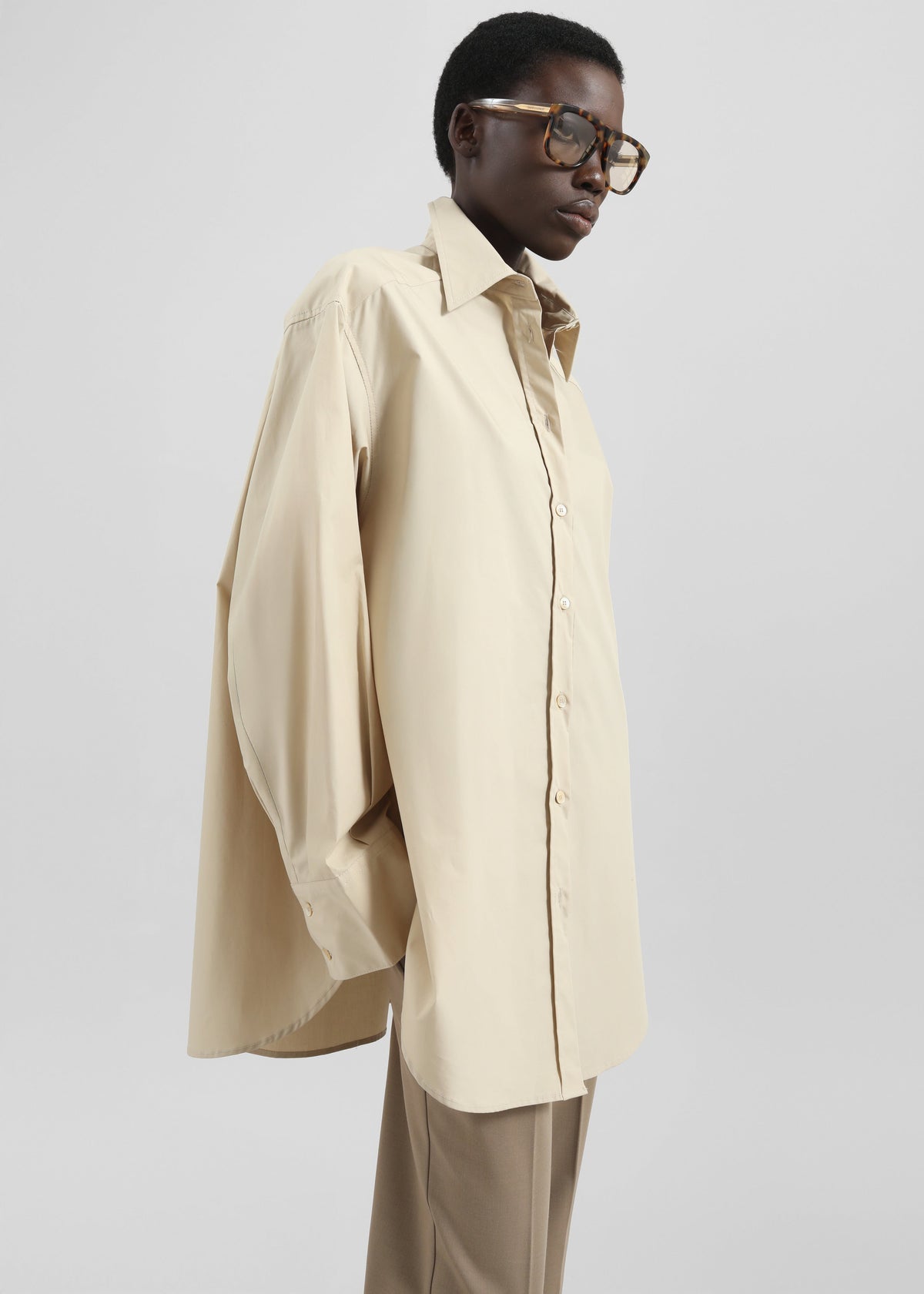 Kent Button Up Shirt - Beige - 3