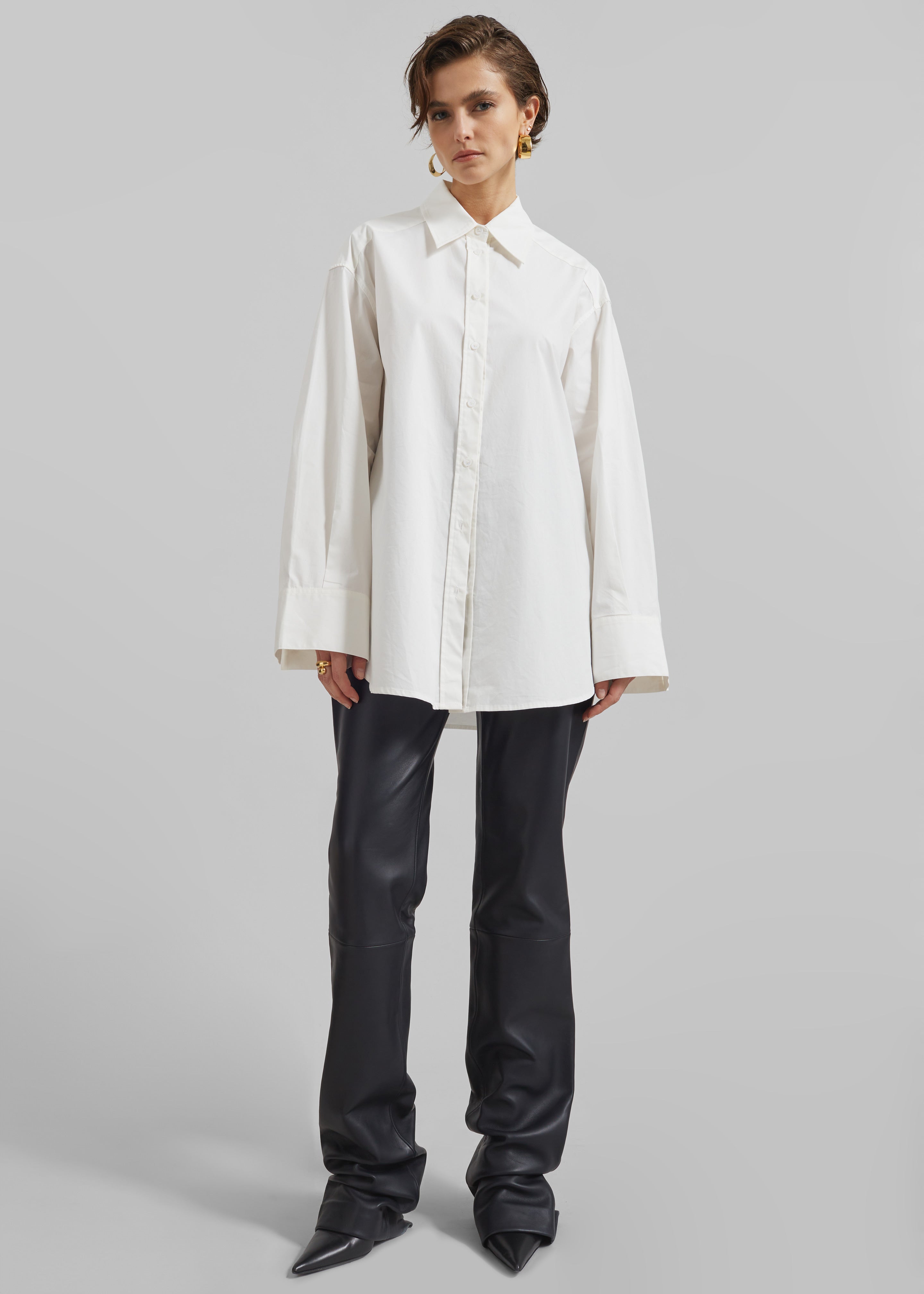 Kent Button Up Shirt - White - 6