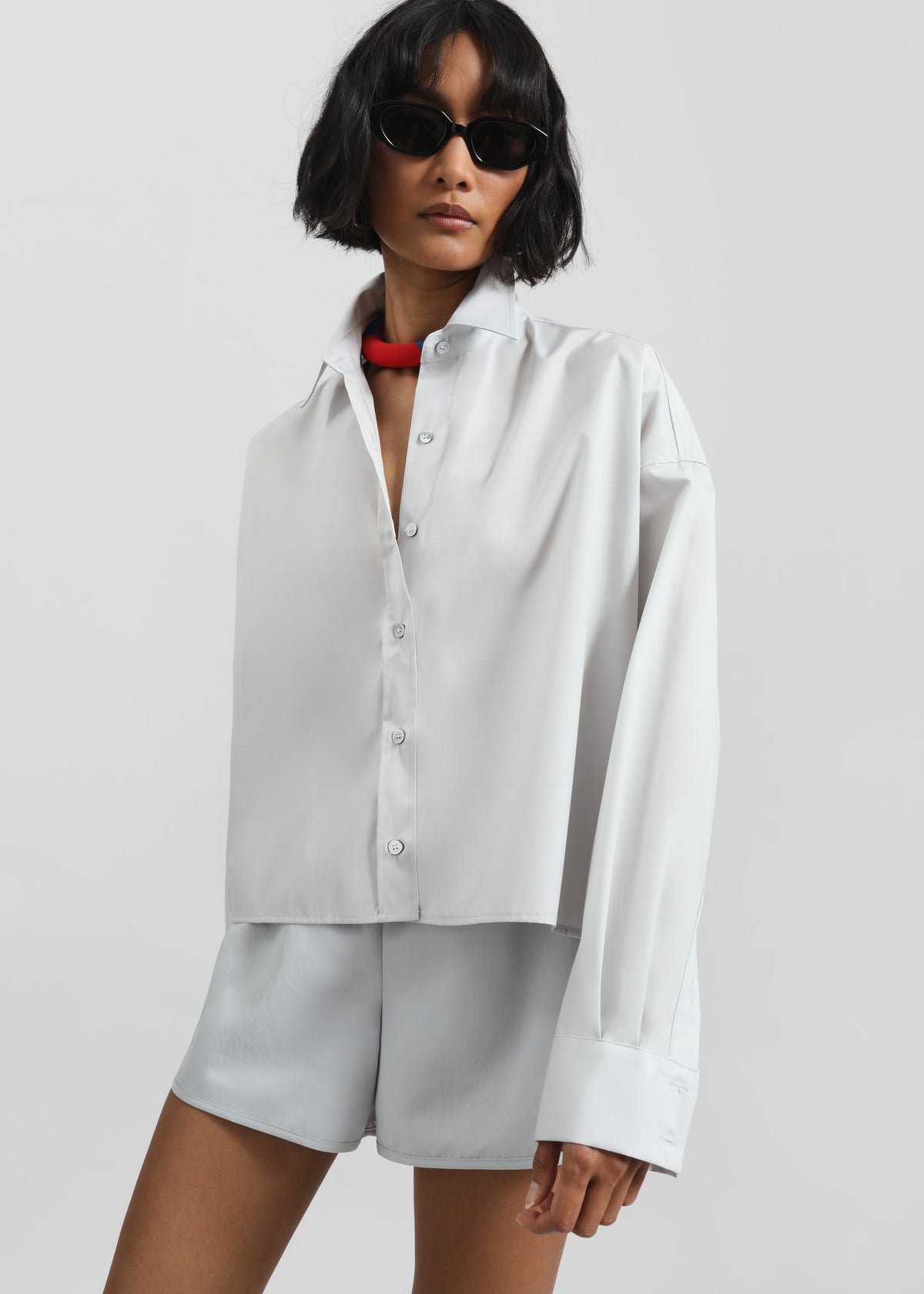 Kersey Boxy Shirt - Light Grey - 5