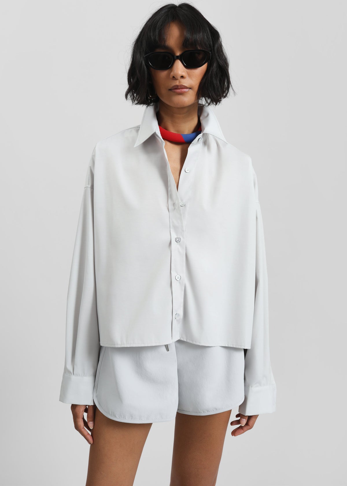 Kersey Boxy Shirt - Light Grey - 7