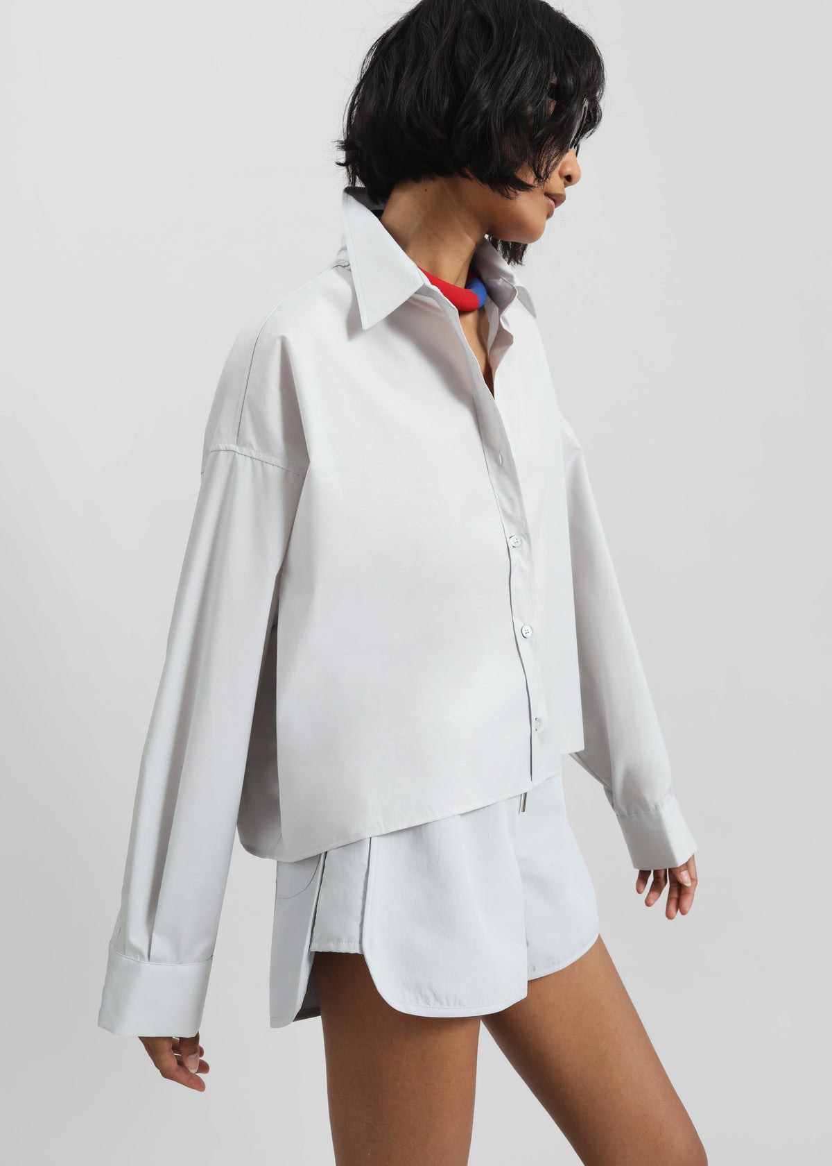 Kersey Boxy Shirt - Light Grey - 2