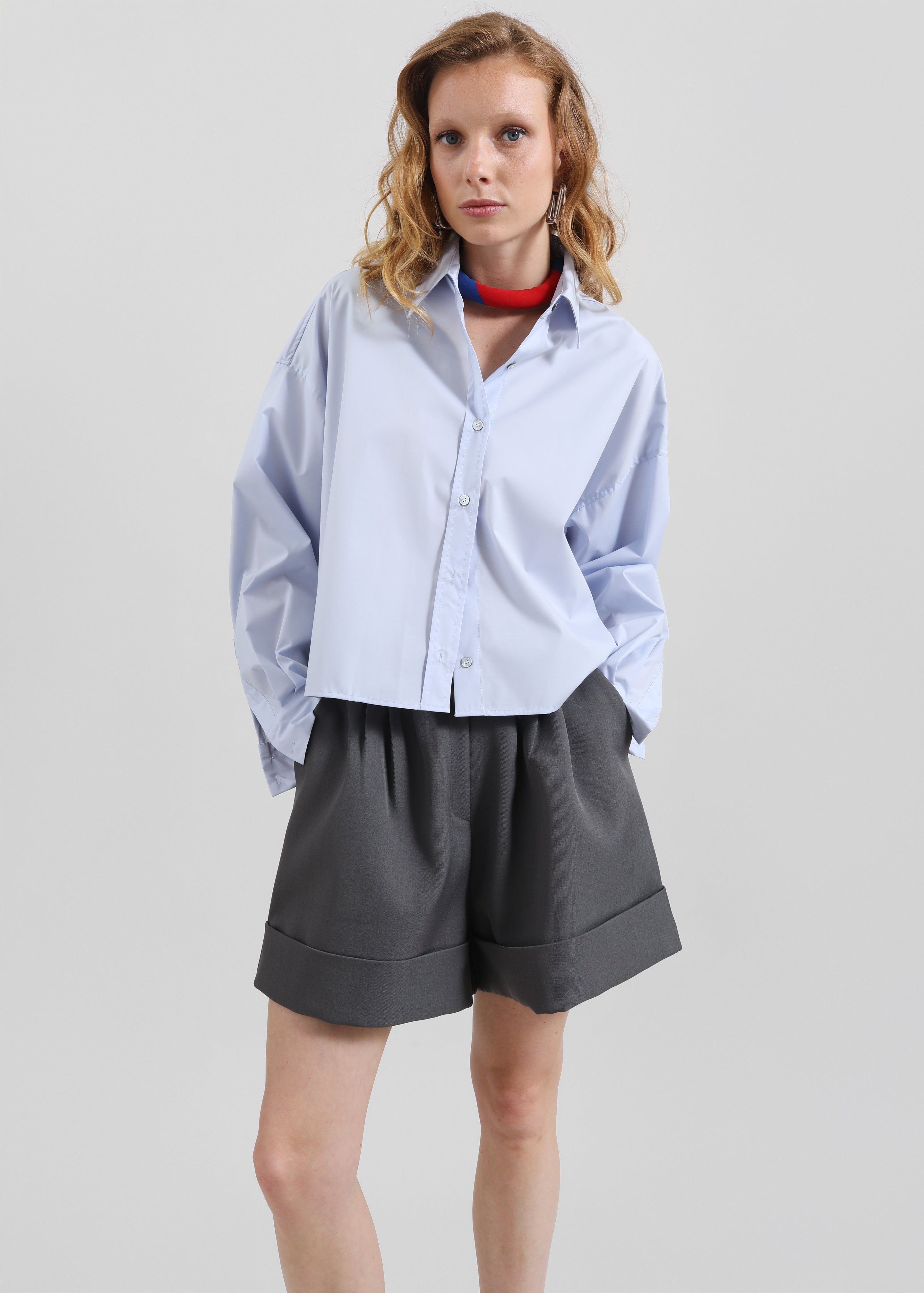 Kersey Boxy Shirt - Sky Blue - 5