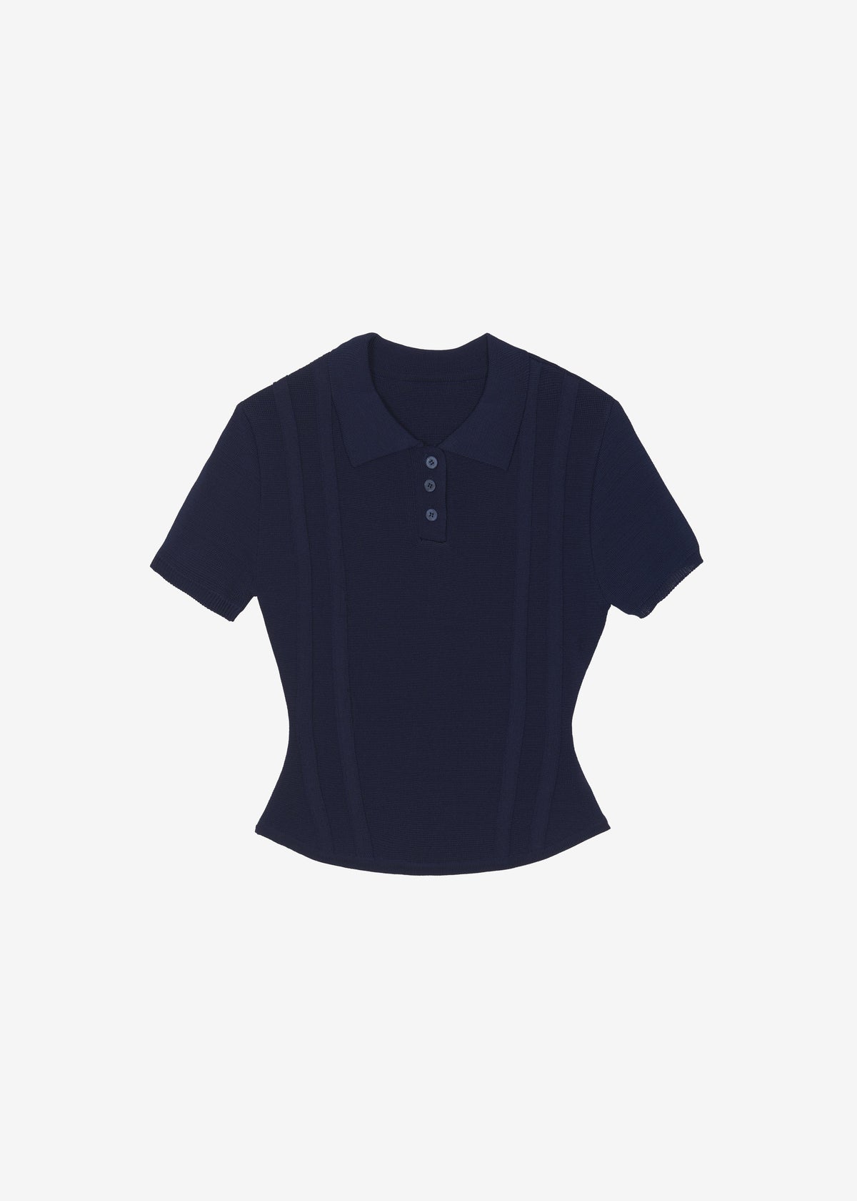 Kiama Cinched Knit Polo - Navy - 7