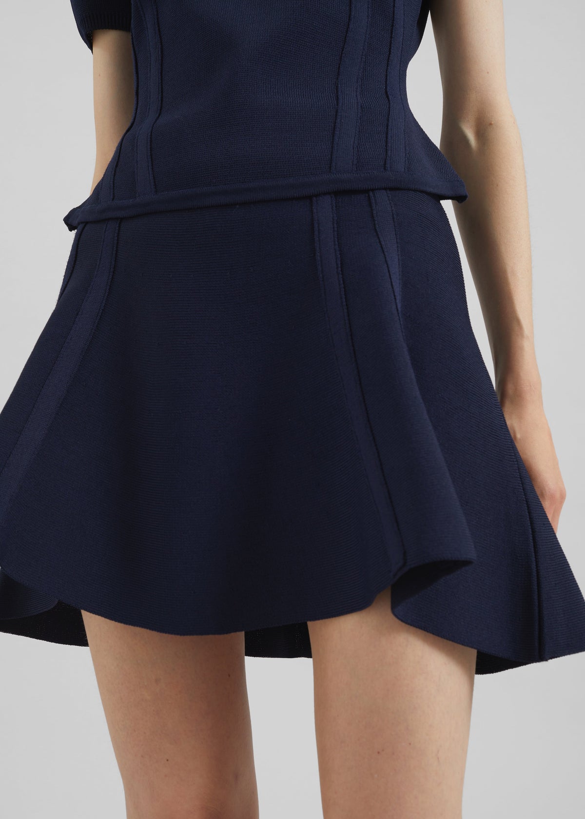 Kiama Sculpted Mini Skirt - Navy - 4