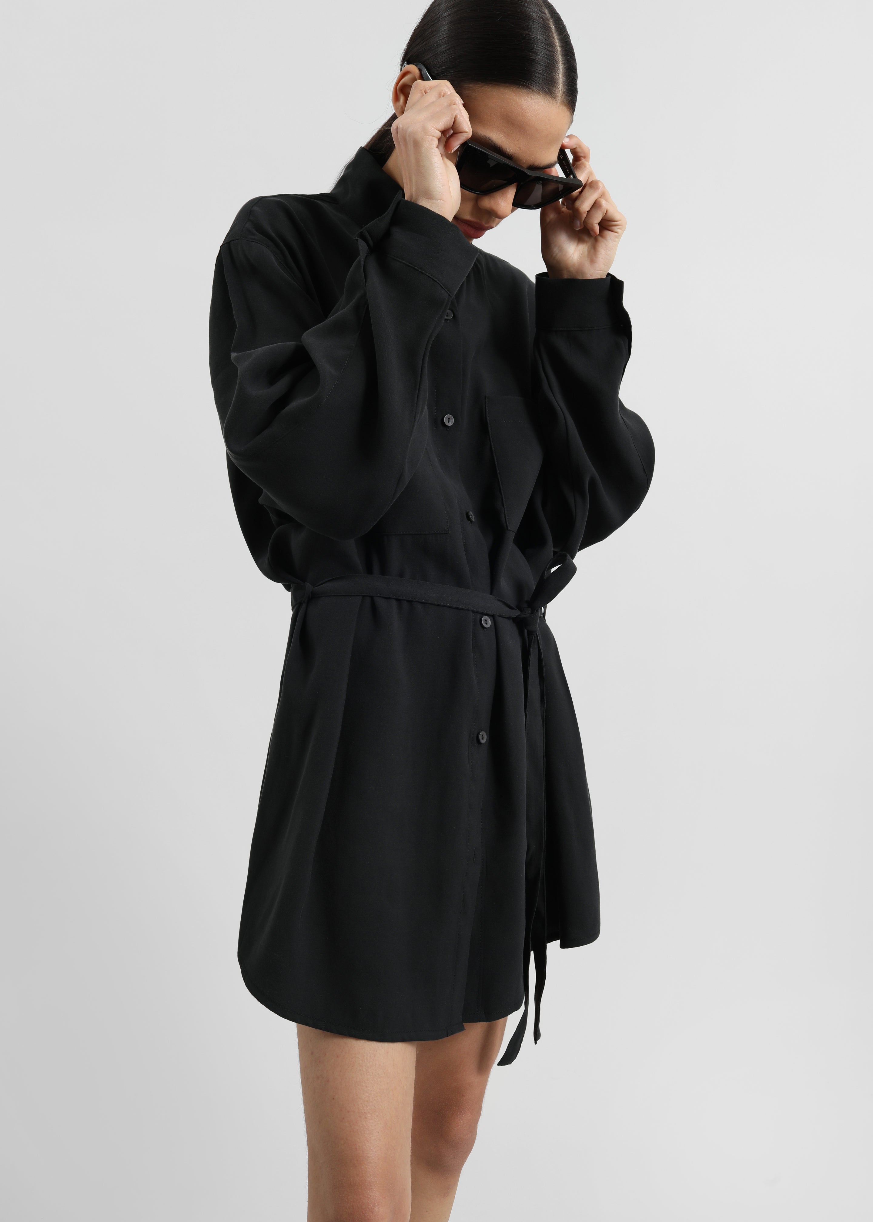 Kilure Shirt Dress - Black - 3