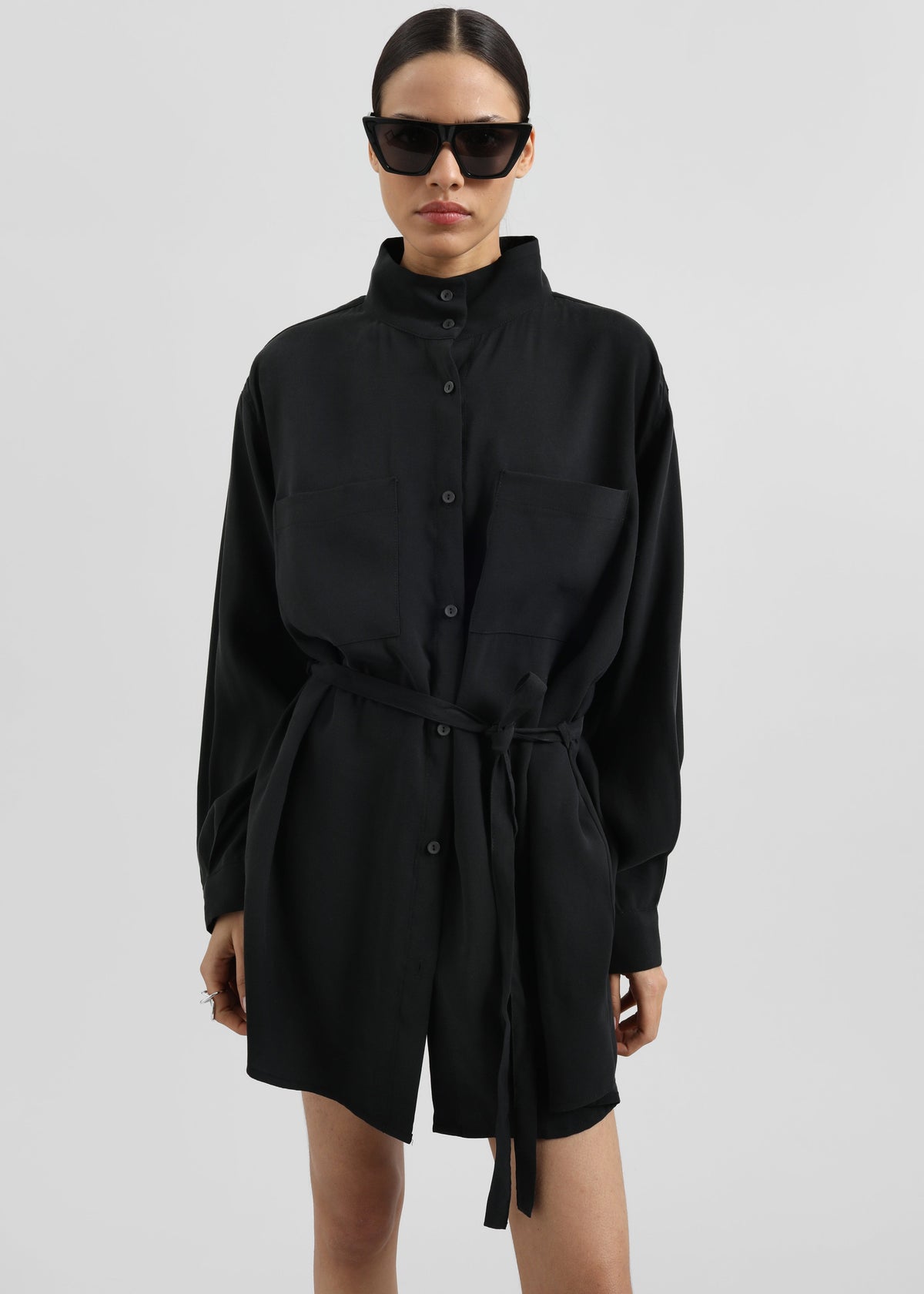 Kilure Shirt Dress - Black - 1