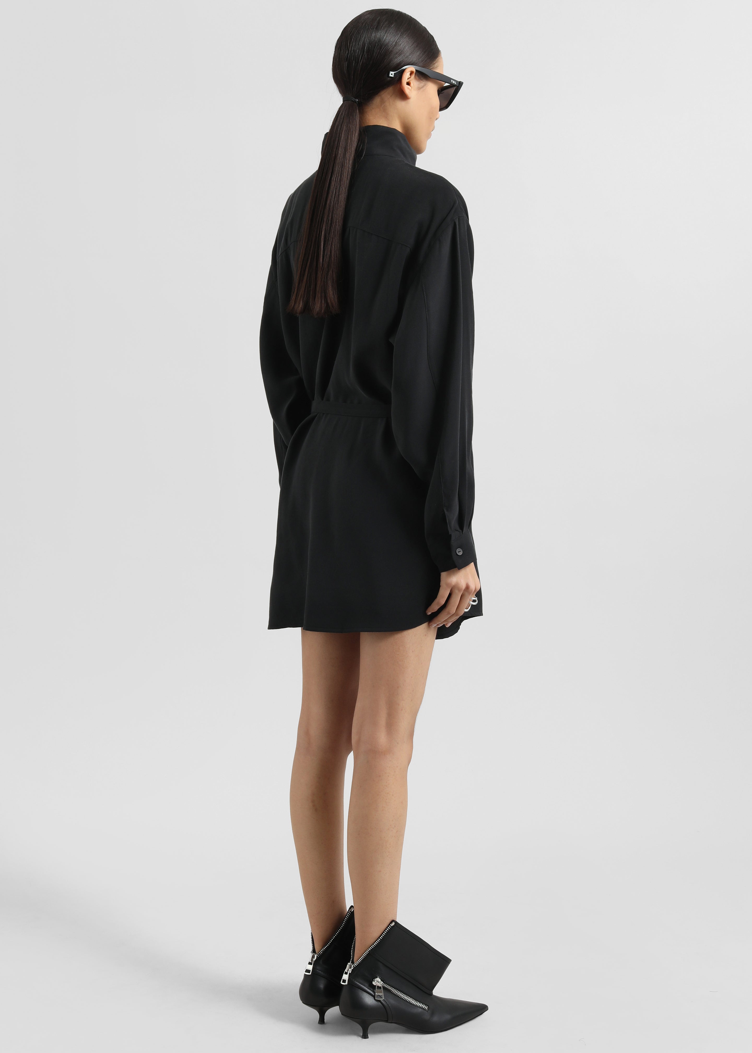 Kilure Shirt Dress - Black - 8