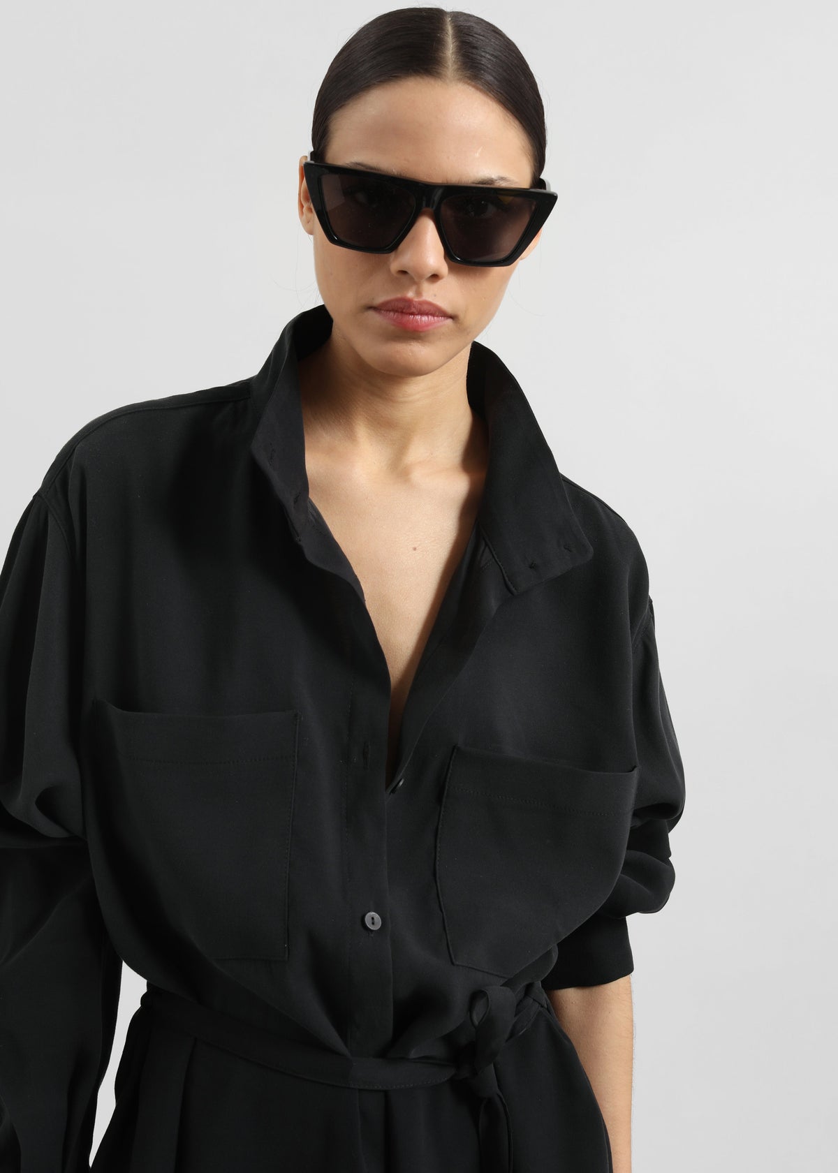 Kilure Shirt Dress - Black - 6