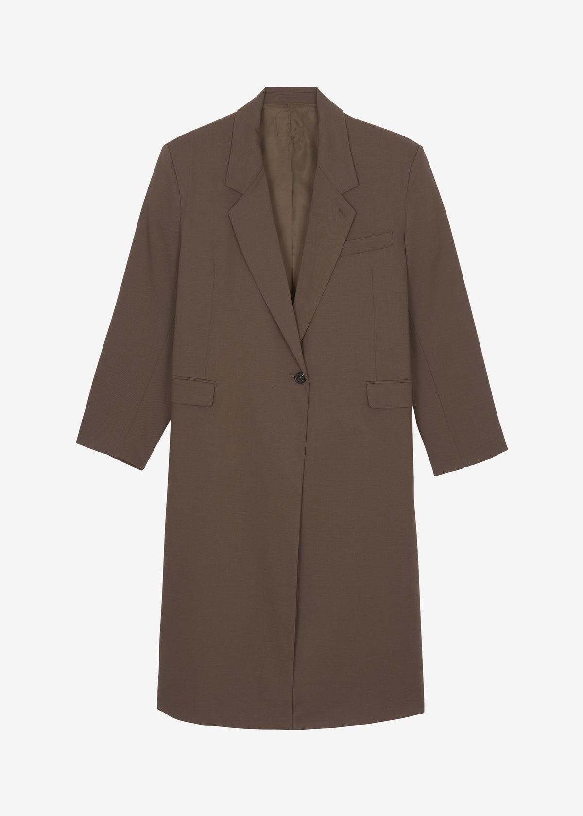 Lehto Long Coat - Brown - 7