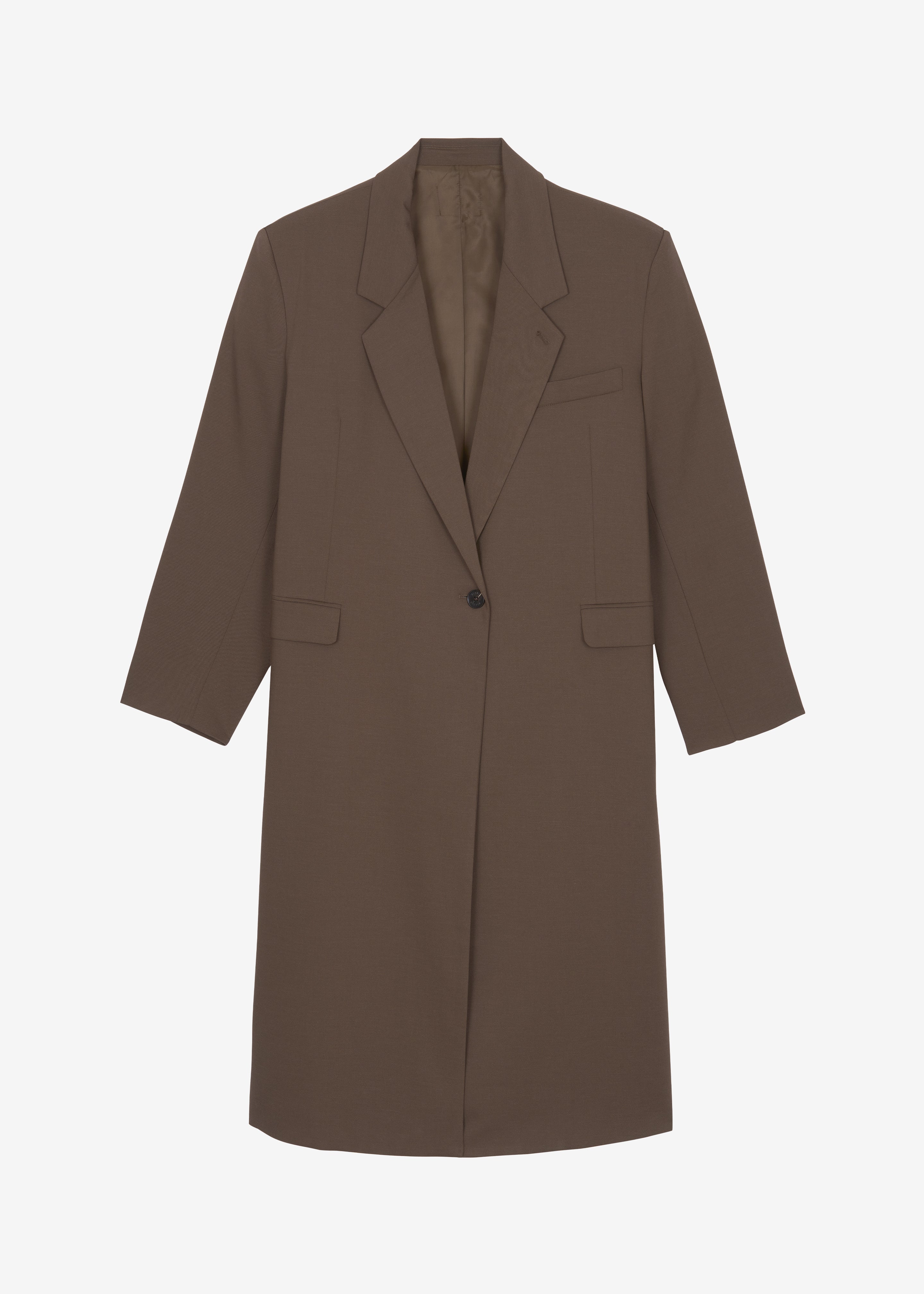 Lehto Long Coat - Brown - 7