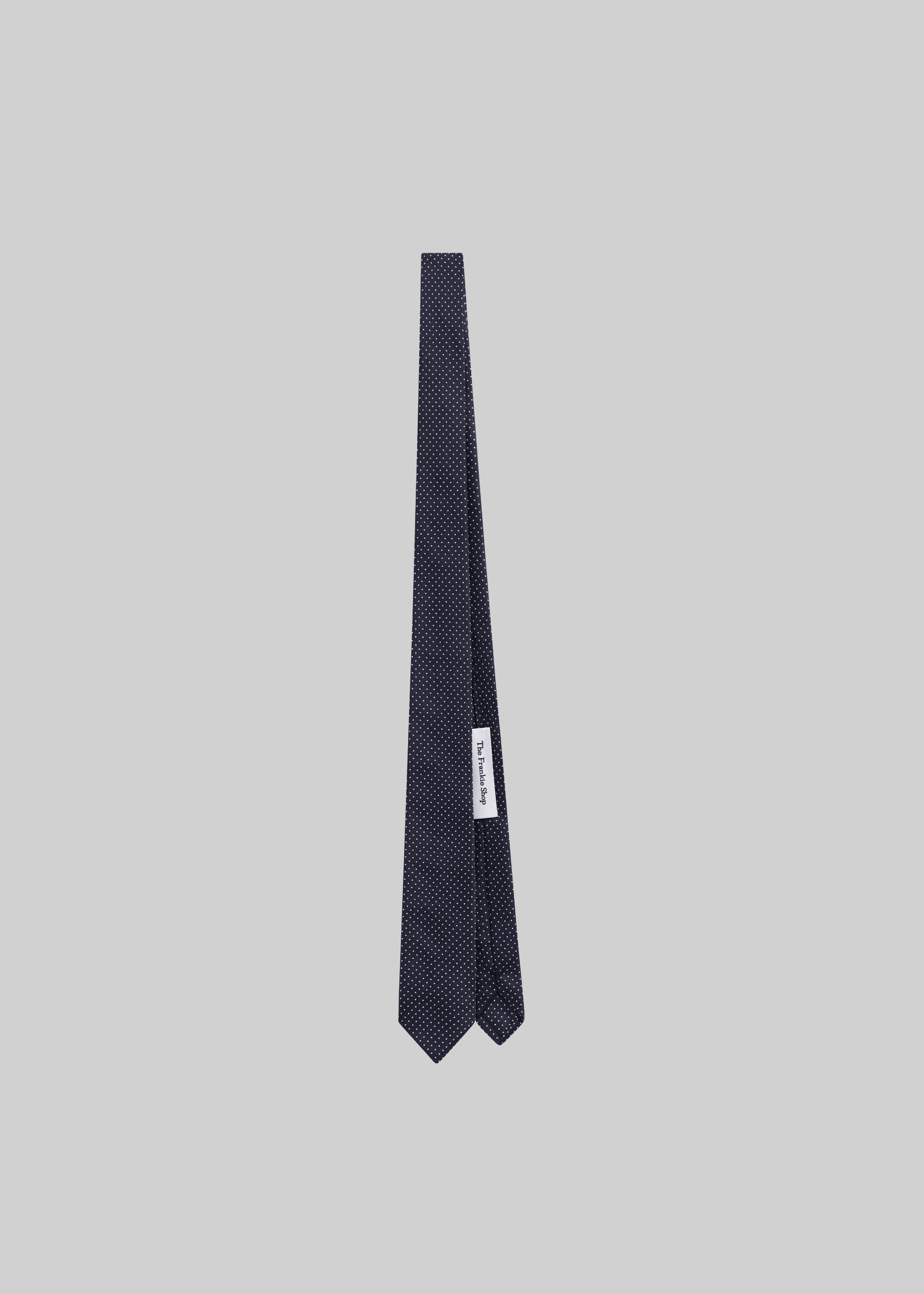 Lene Dotted Jacquard Tie - Blue/White - 2