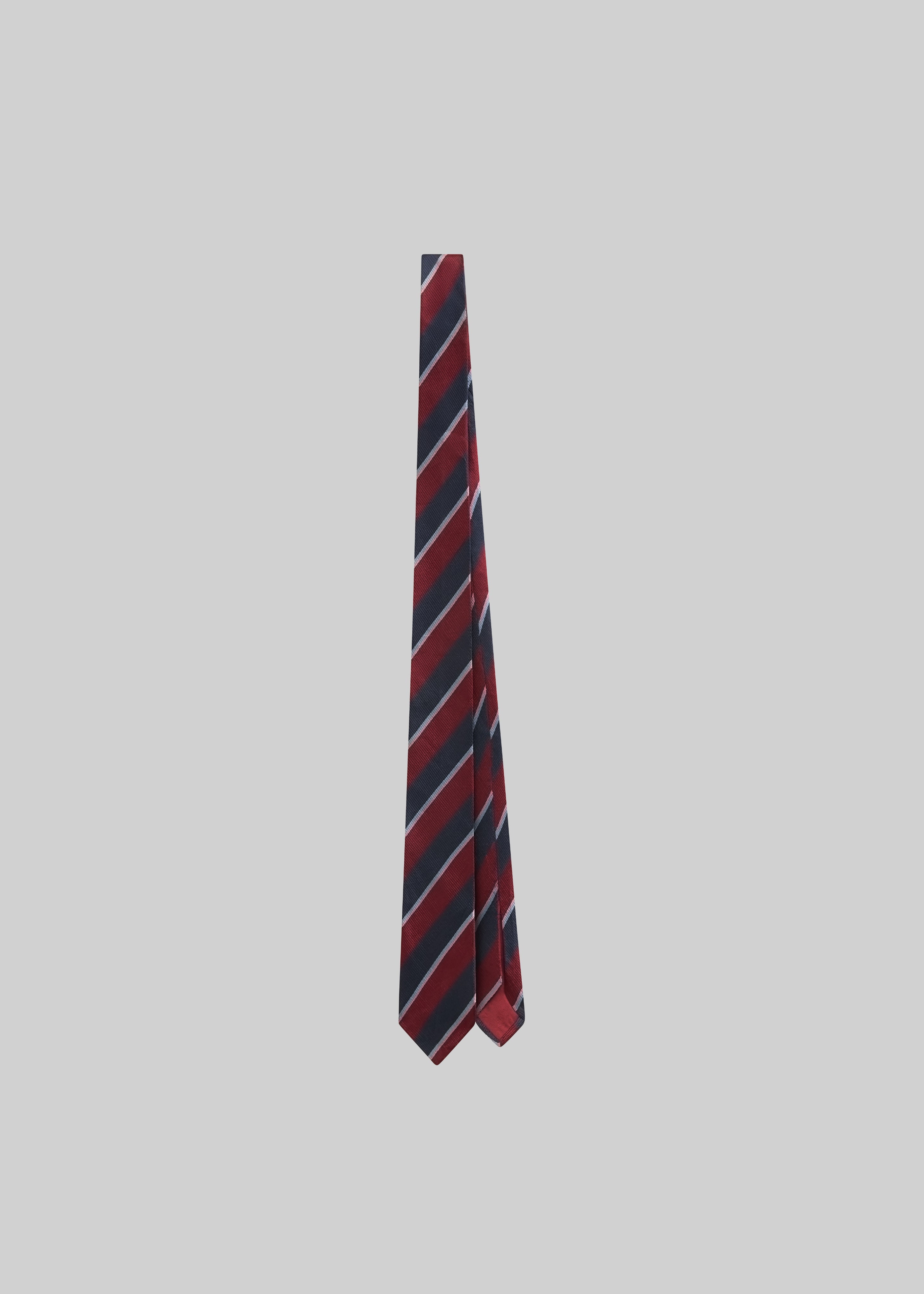 Lene Striped Tie - Burgundy - 2