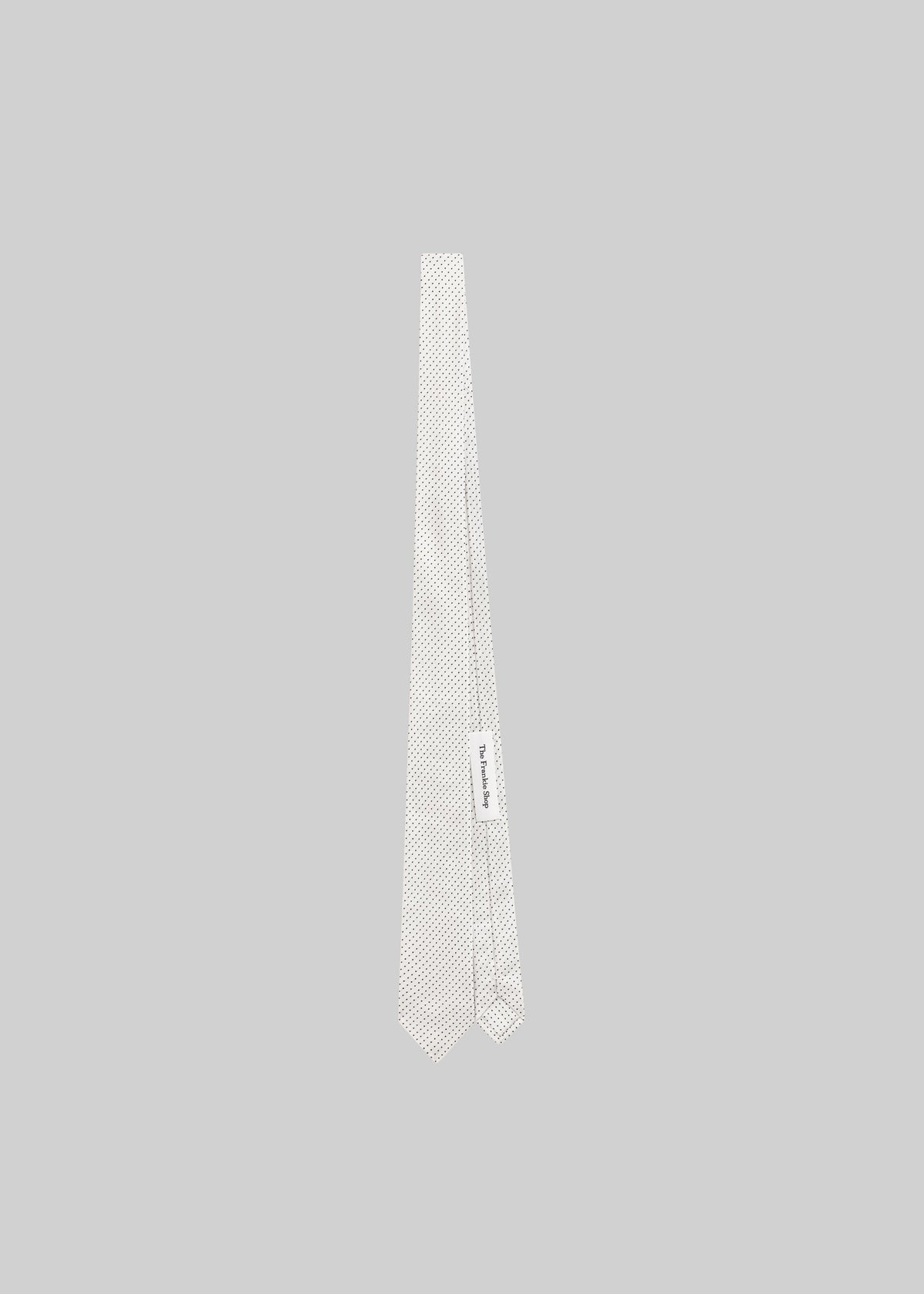 Lene Dotted Jacquard Tie - White/Black - 2
