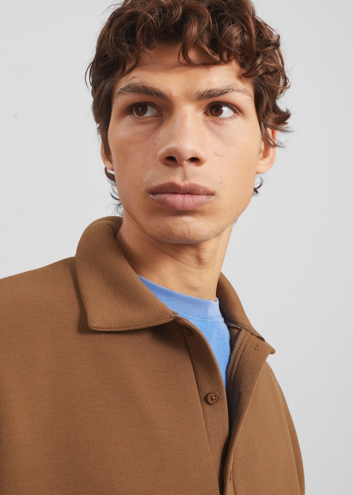 Lenham Polo Sweatshirt - Dark Camel - 3