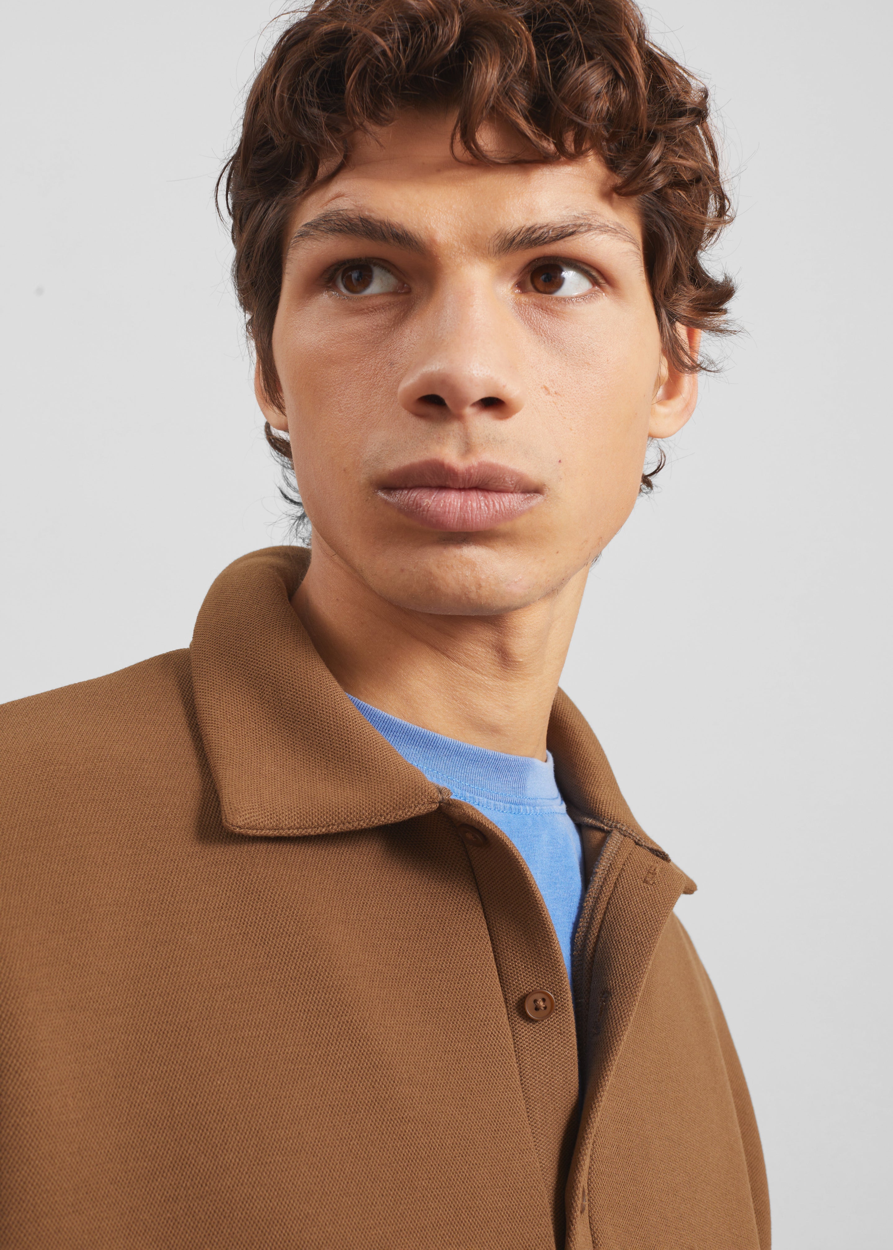 Lenham Polo Sweatshirt - Dark Camel - 3