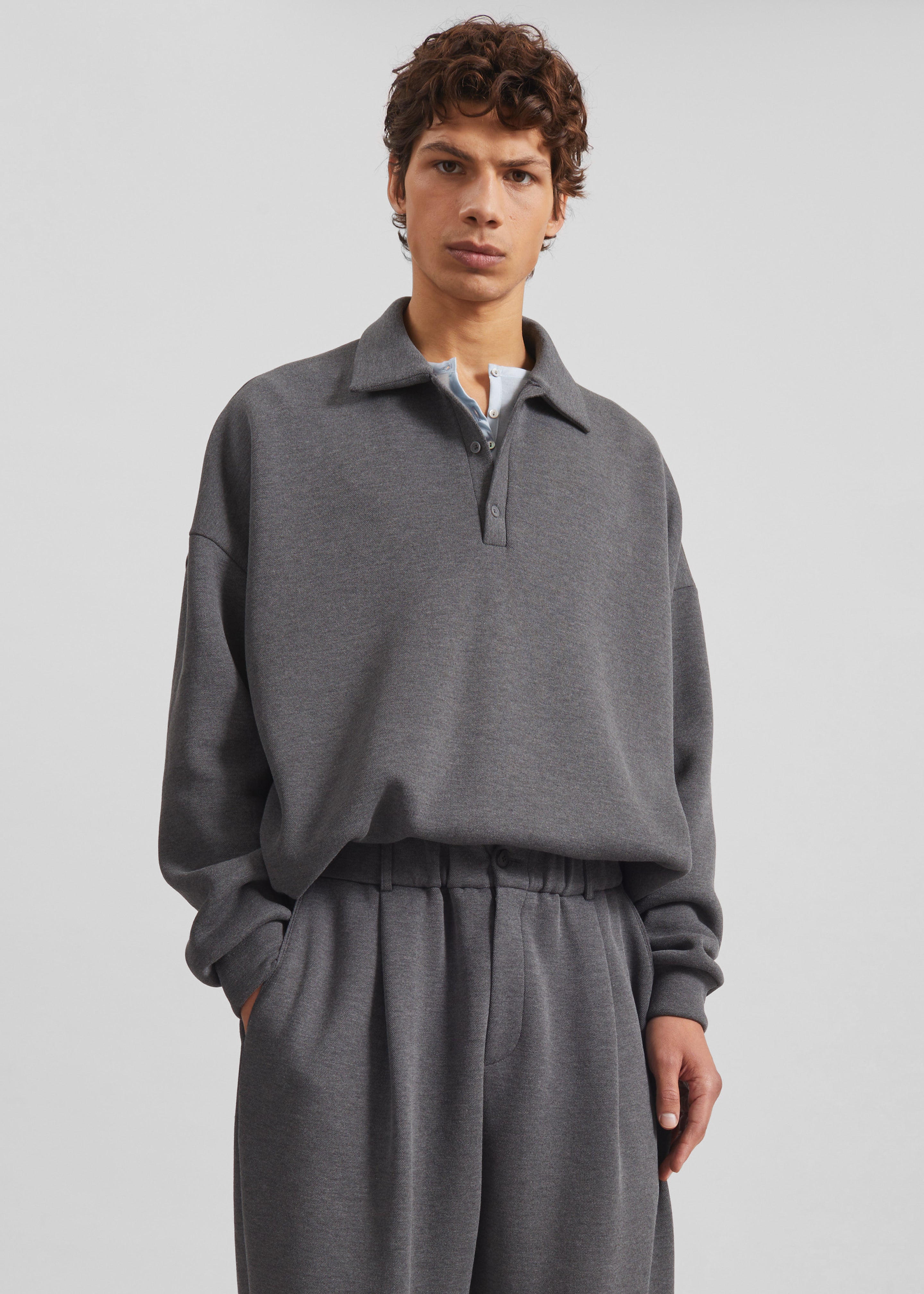Lenham Polo Sweatshirt - Grey - 1