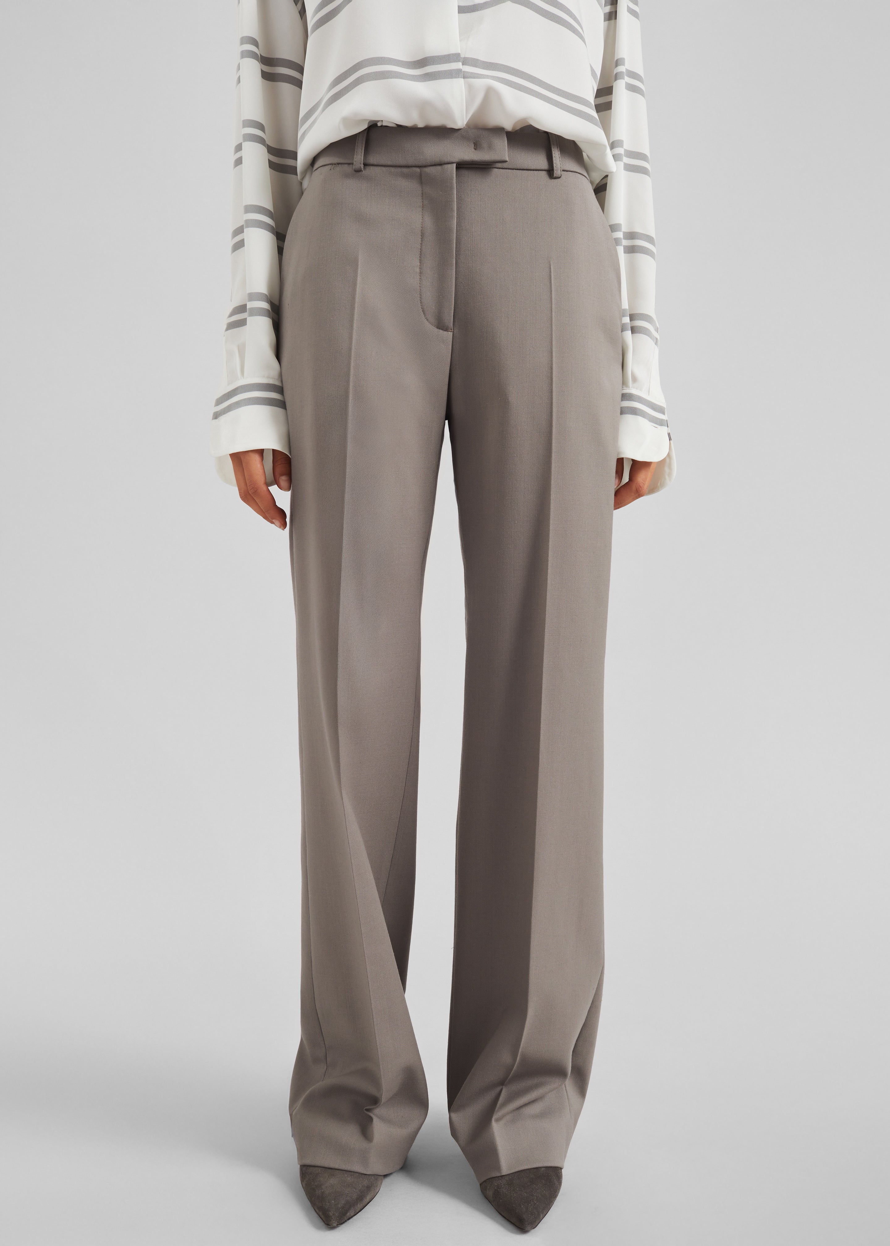 Lenora Straight Trousers - Taupe - 6