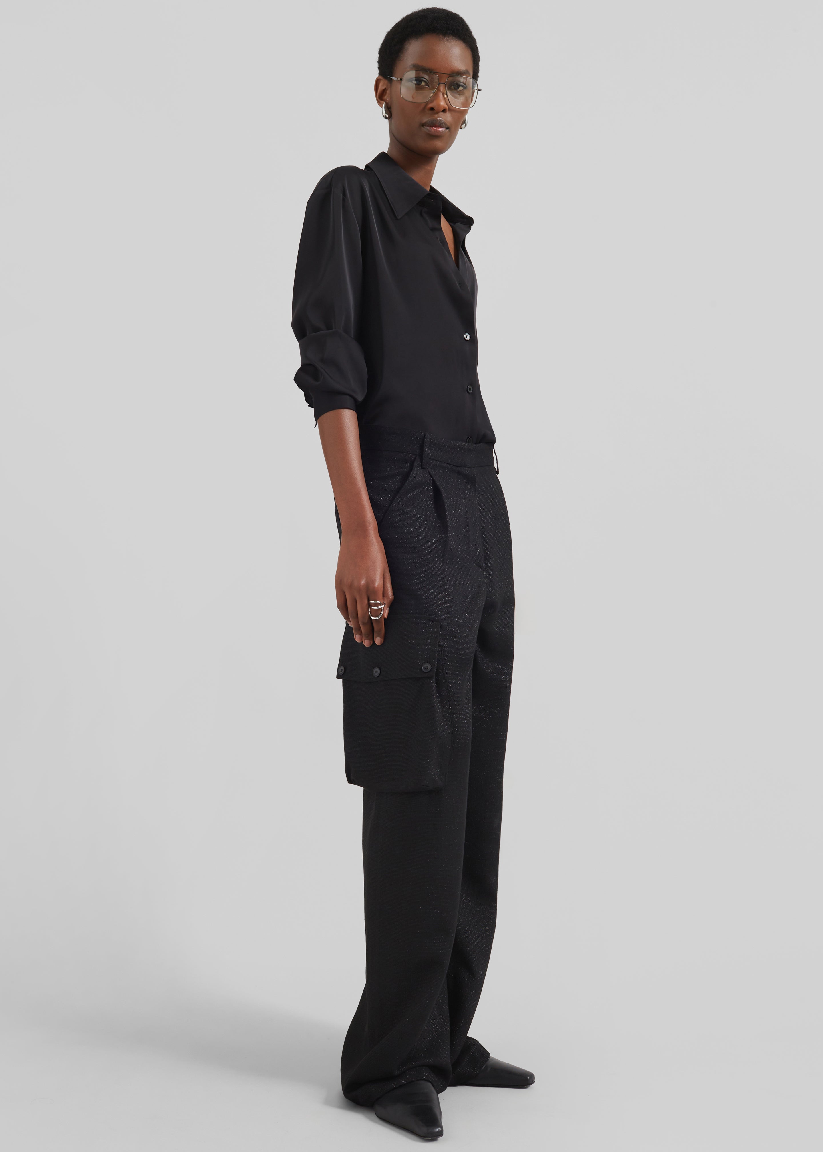 Lestel Shimmer Cargo Pants - Black - 6