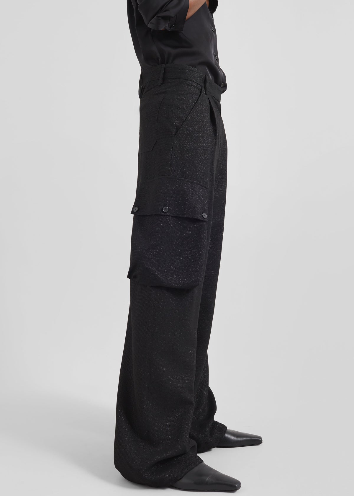 Lestel Shimmer Cargo Pants - Black - 7