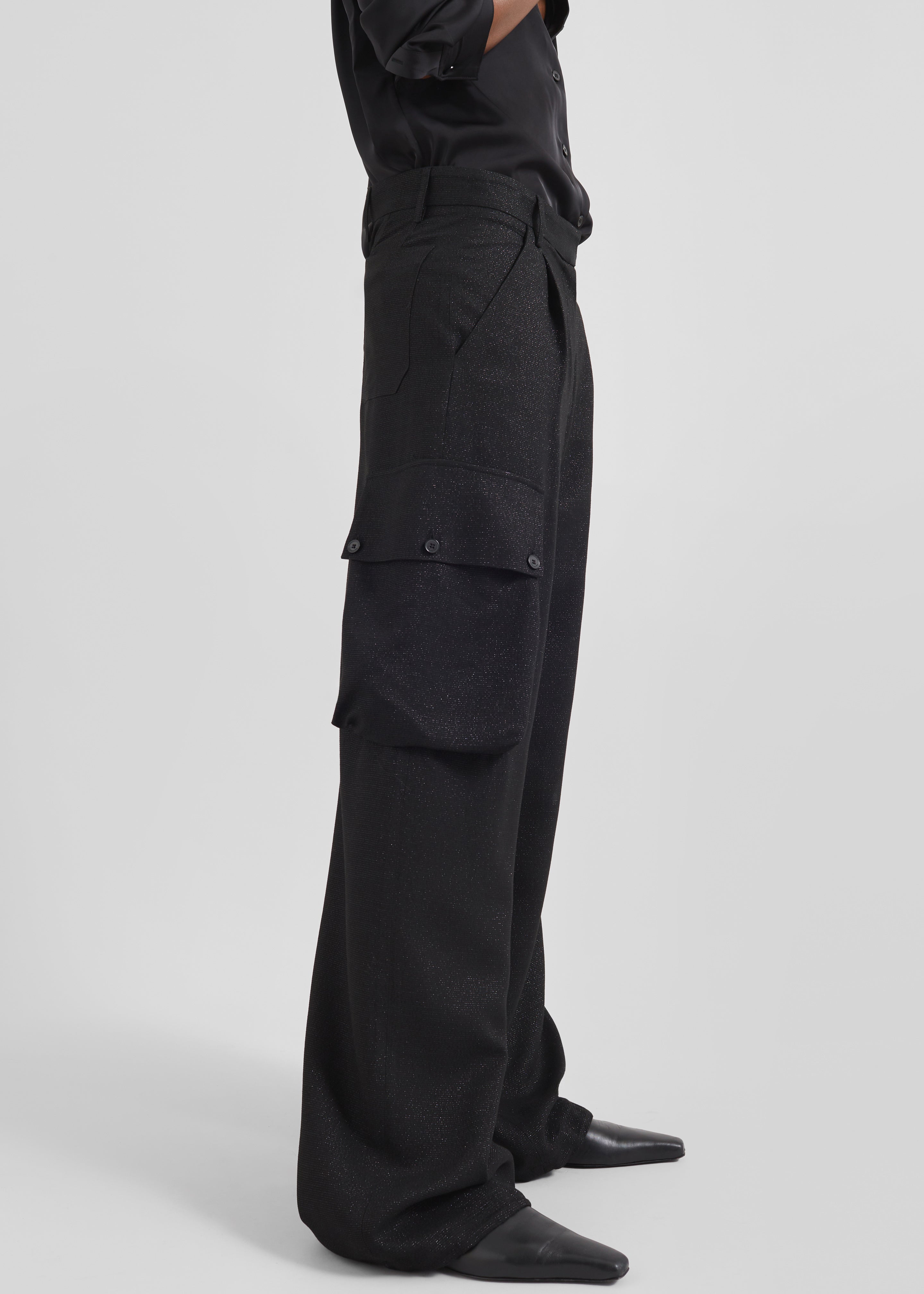 Lestel Shimmer Cargo Pants - Black - 7