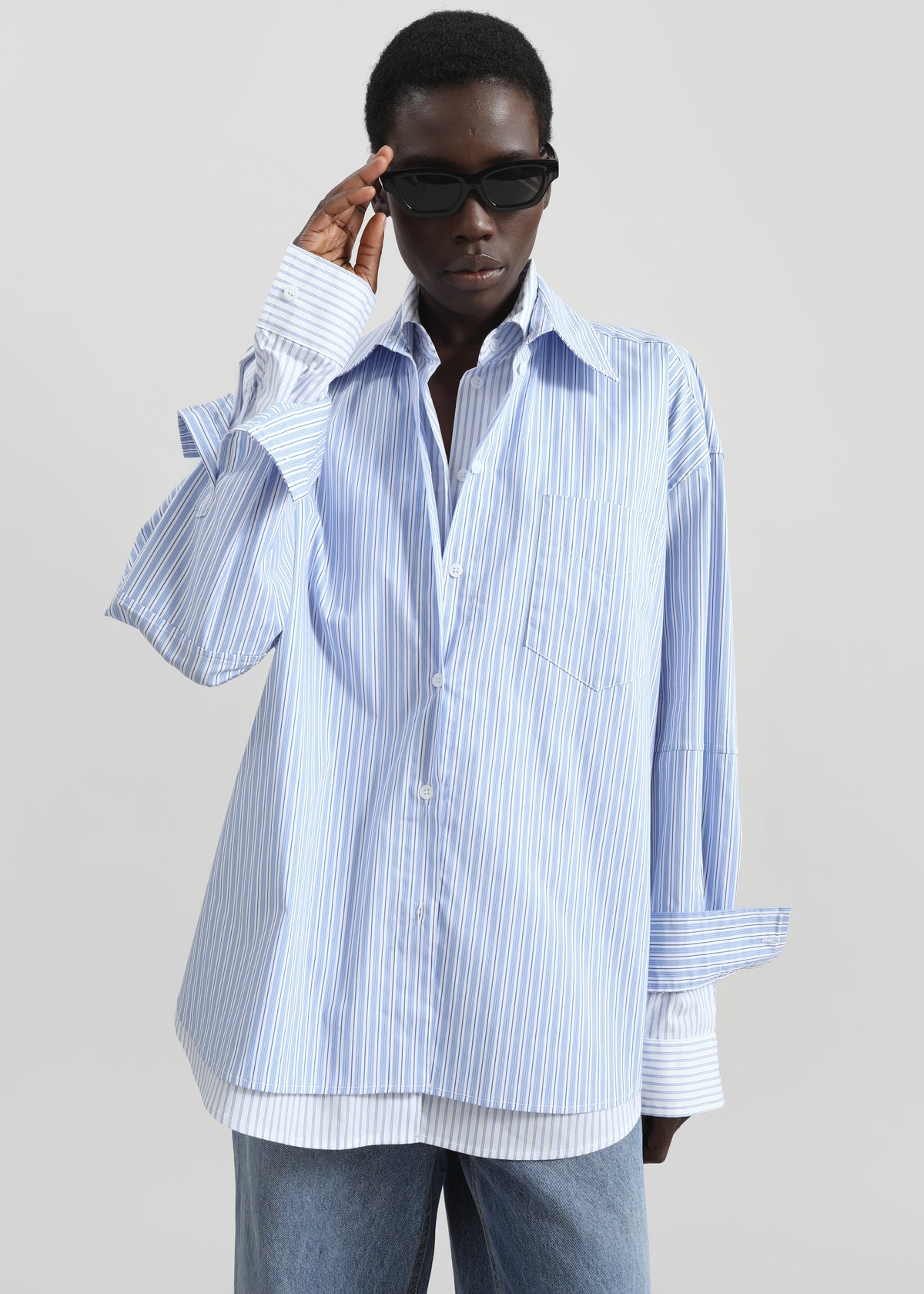 Lienz Double Shirt - Blue/White Stripe - 1
