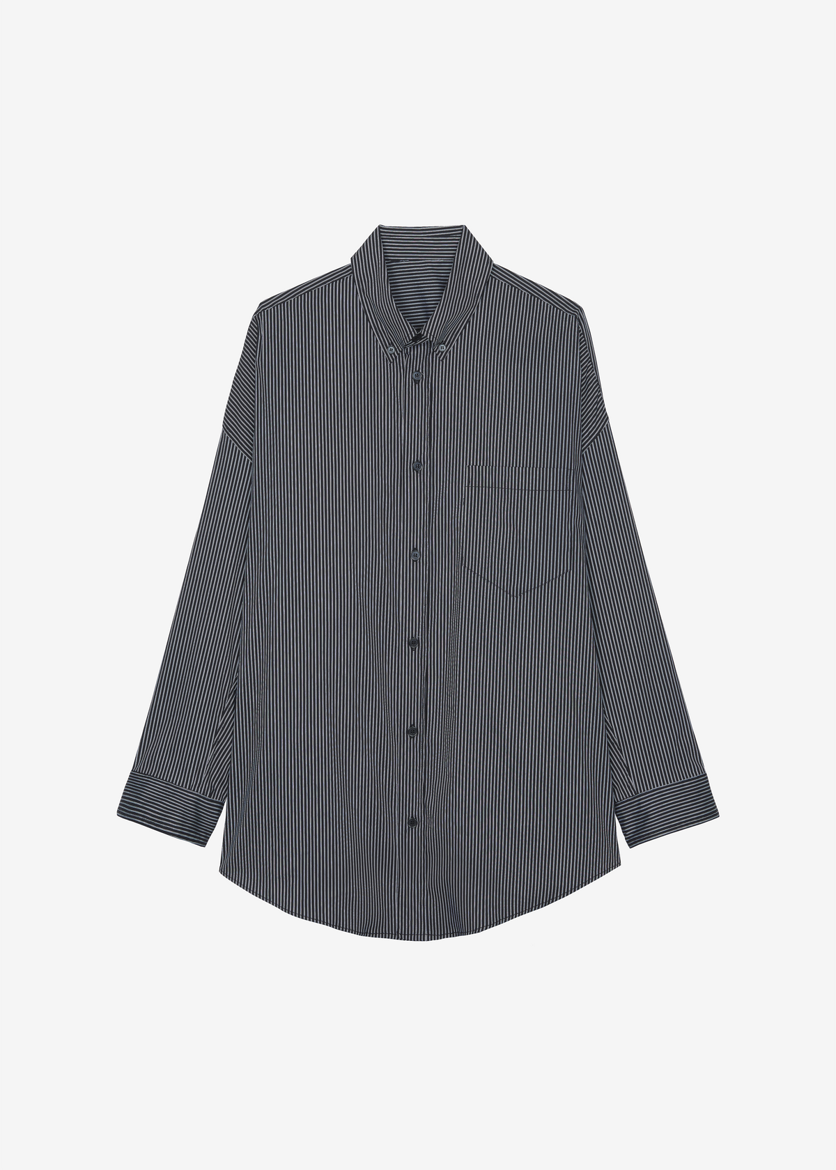 Lioris Oversized Shirt - Black/White Stripe - 10