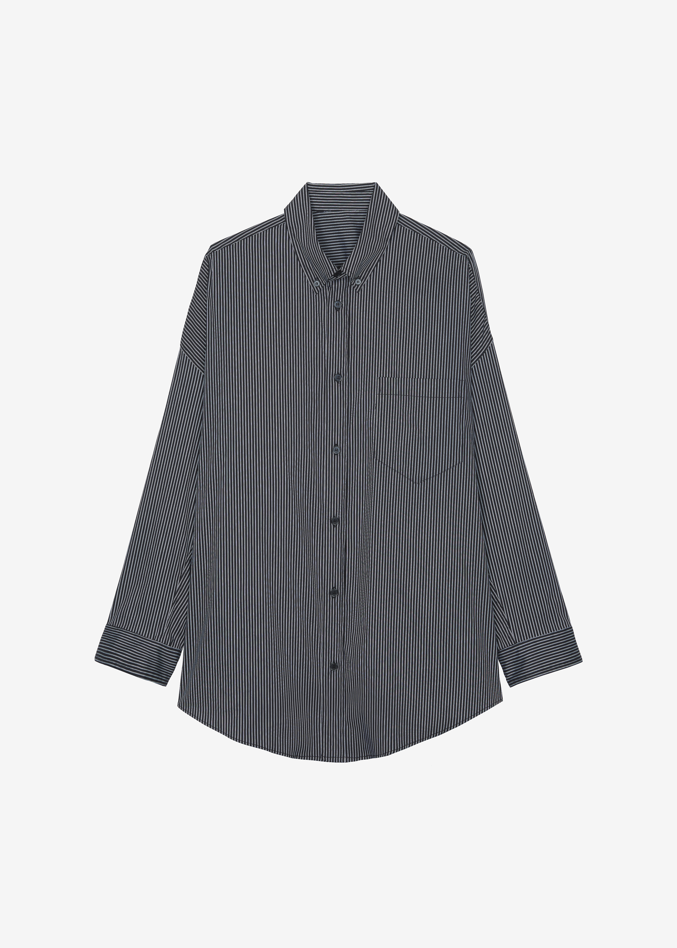 Lioris Oversized Shirt - Black/White Stripe - 10