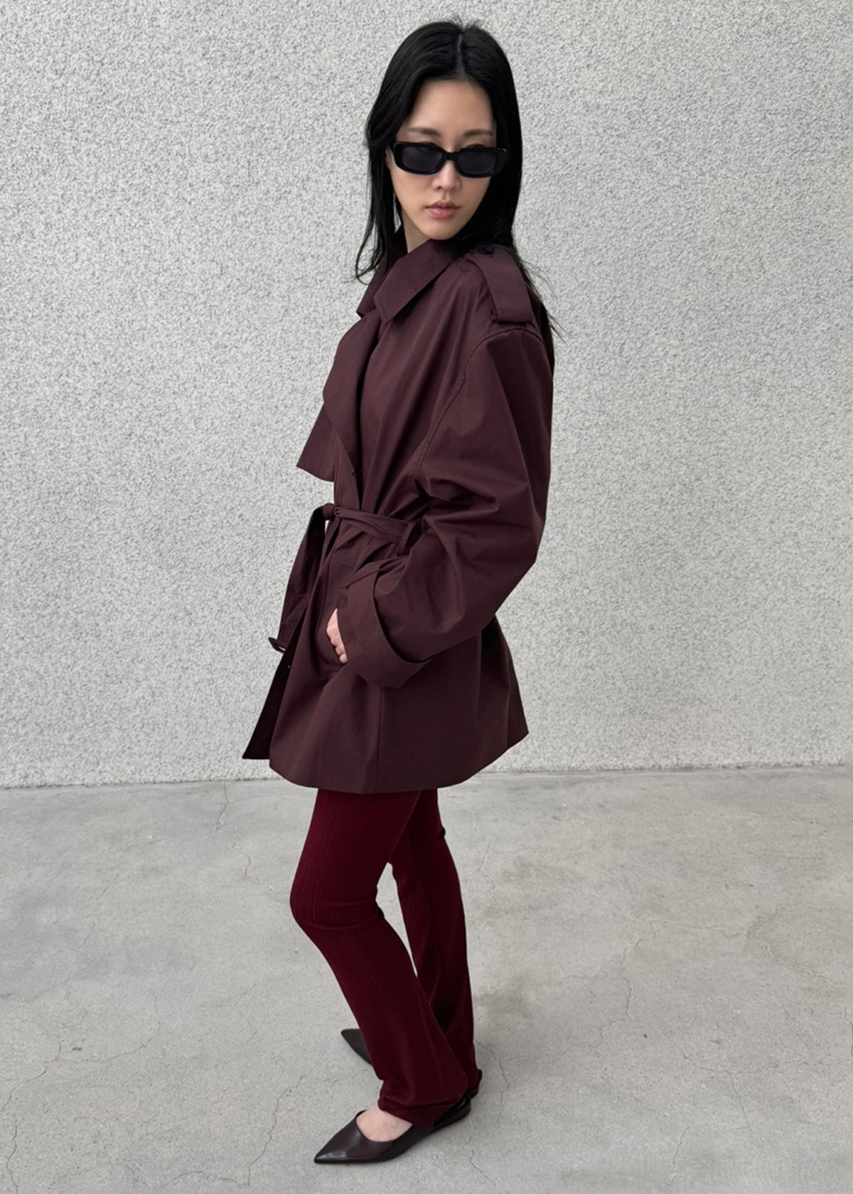Lisburn Short Trench - Burgundy - 13
