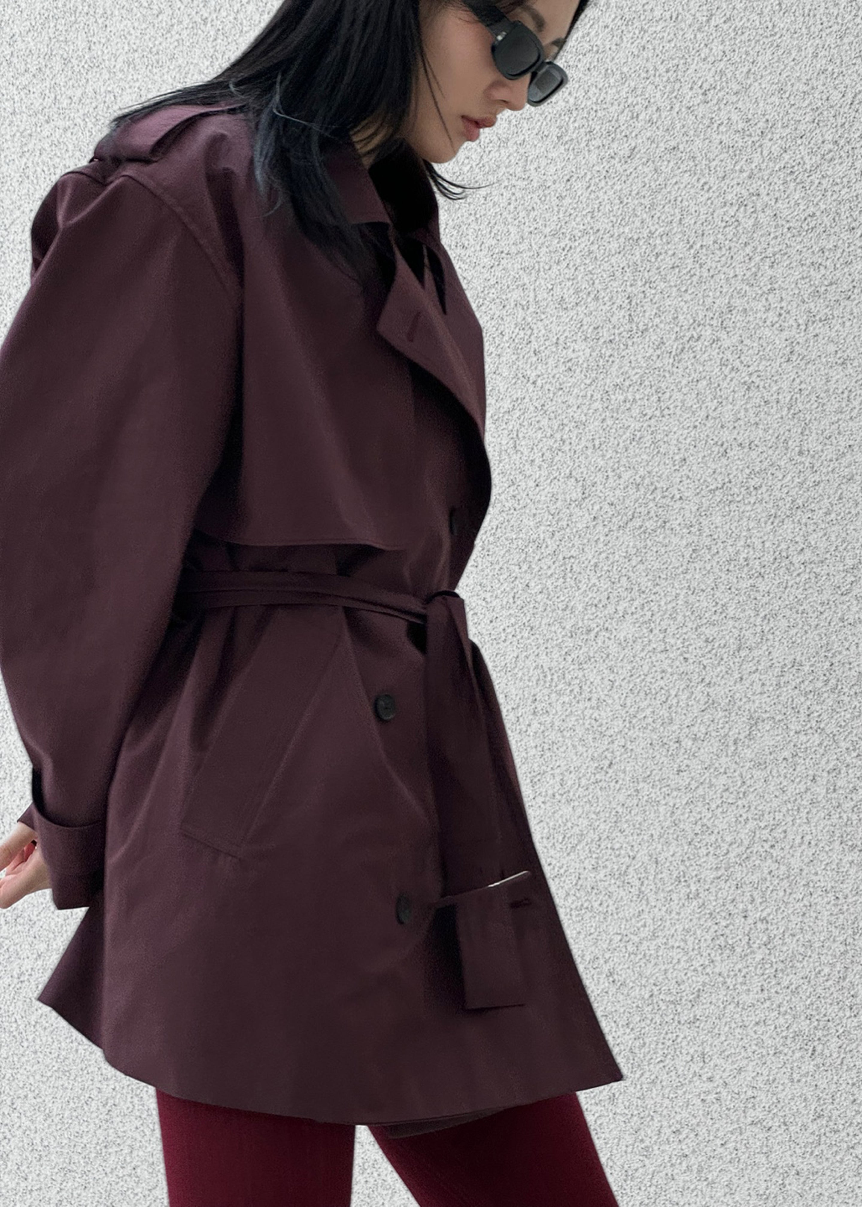 Lisburn Short Trench - Burgundy - 14