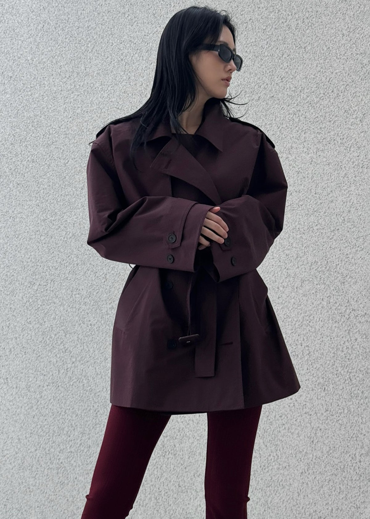 Lisburn Short Trench - Burgundy - 17