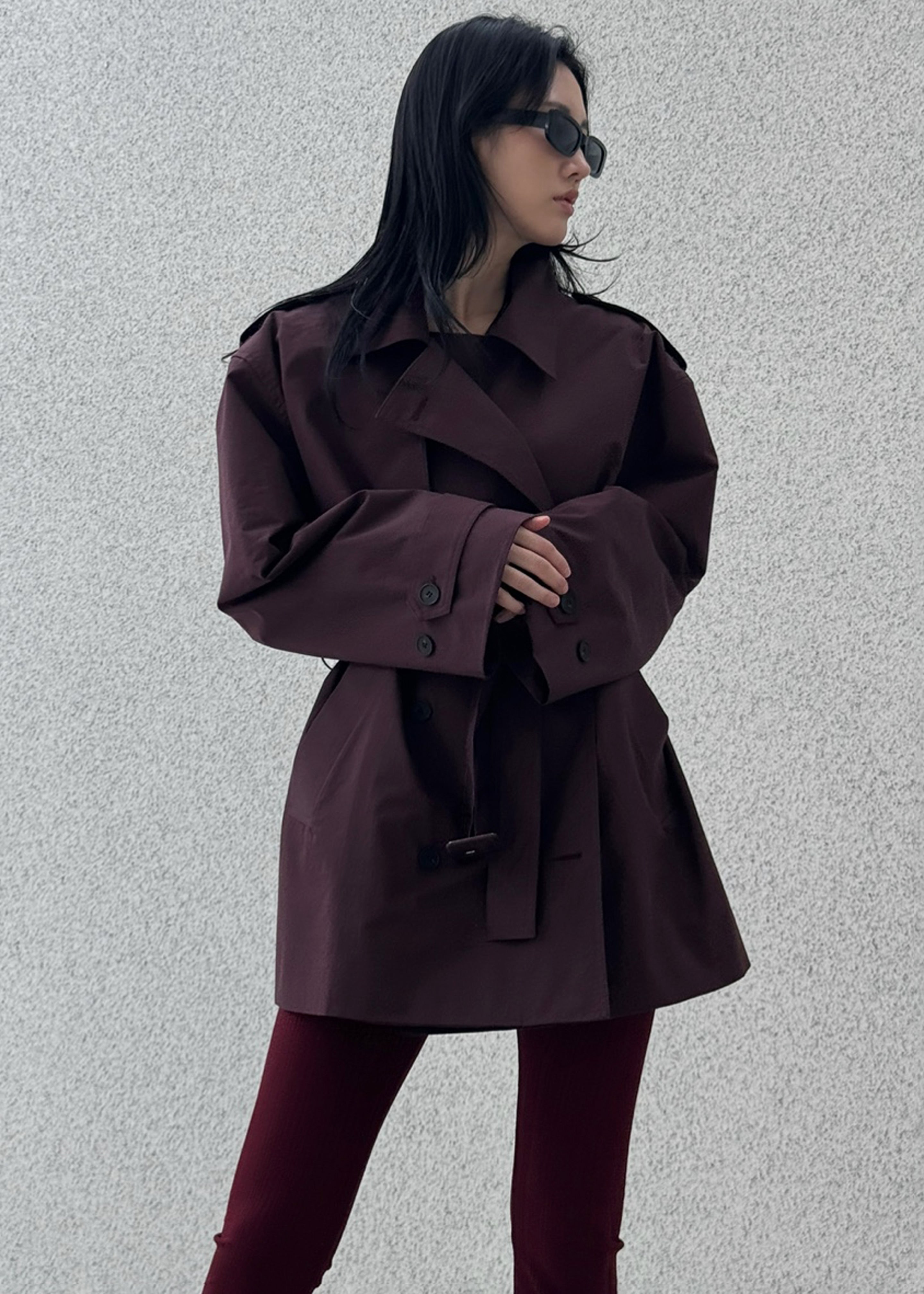 Lisburn Short Trench - Burgundy - 17