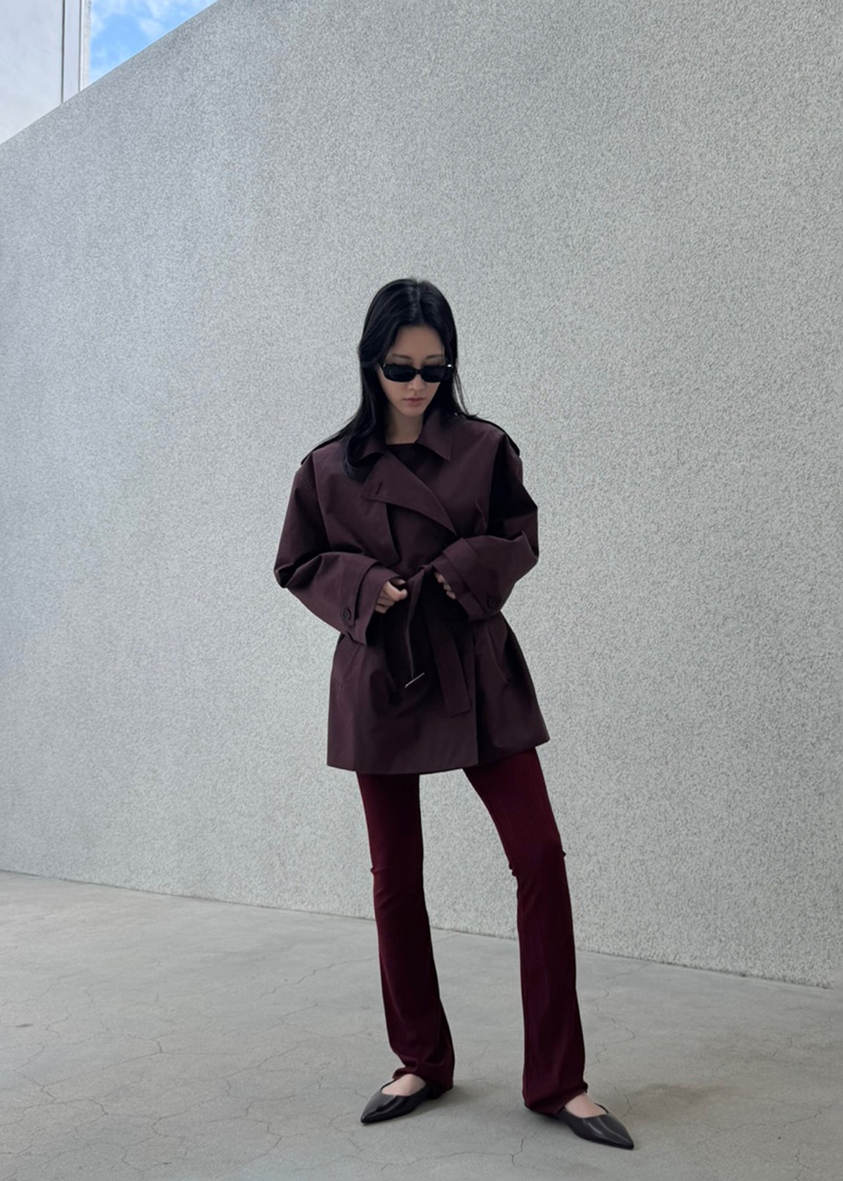 Lisburn Short Trench - Burgundy - 10