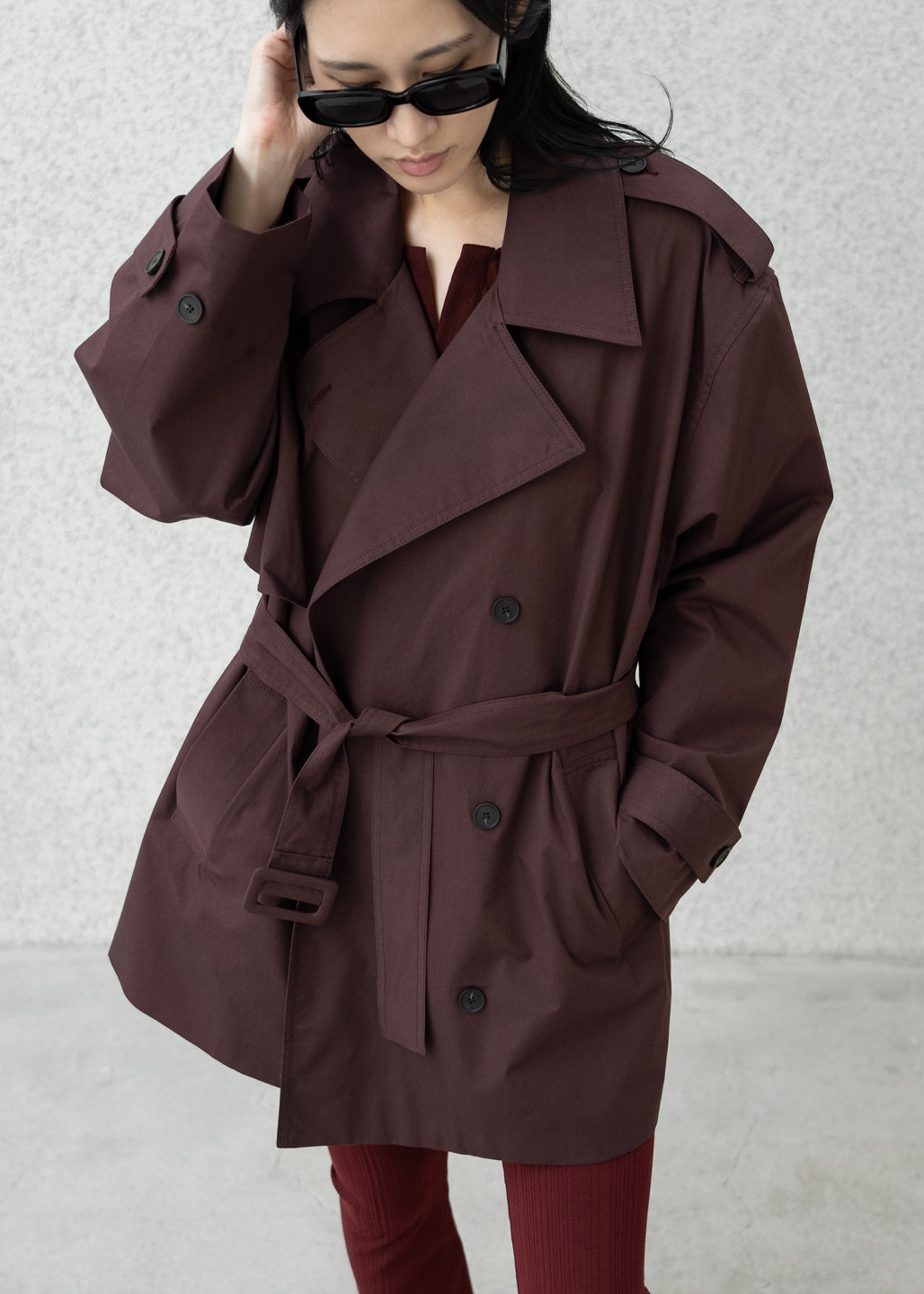 Lisburn Short Trench - Burgundy - 18
