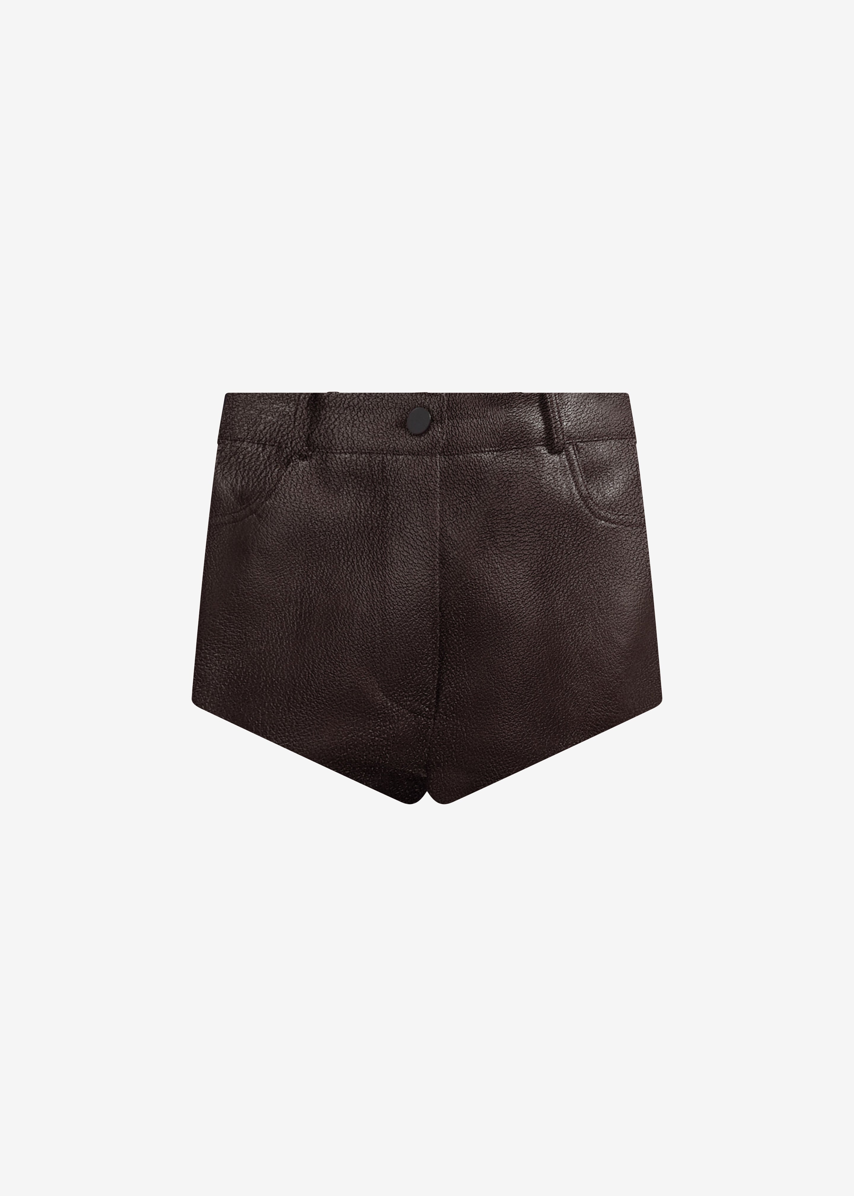 Loen Leather Hot Pants - Vintage Brown - 11