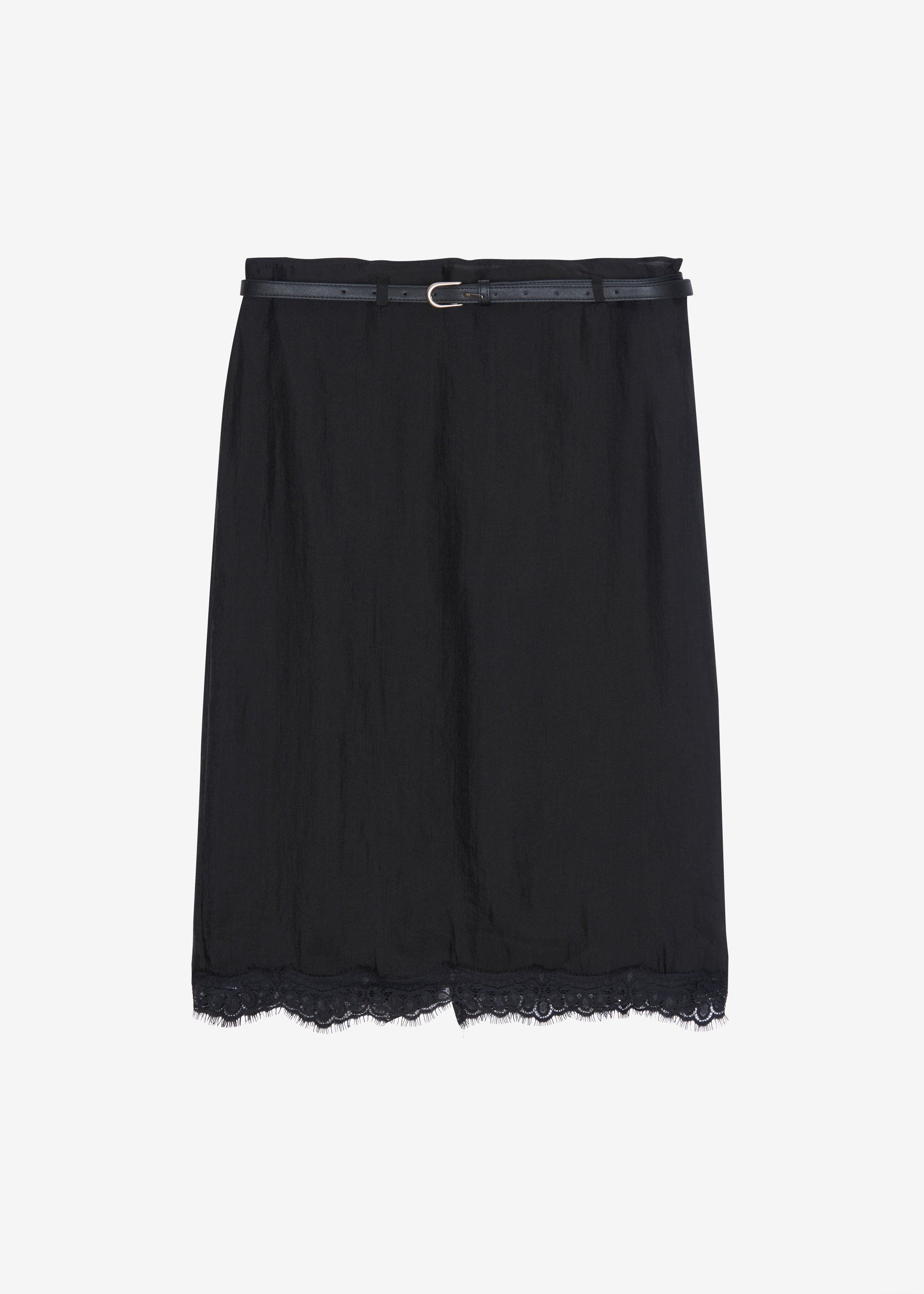 Lolai Sheer Lace Skirt - Black - 8