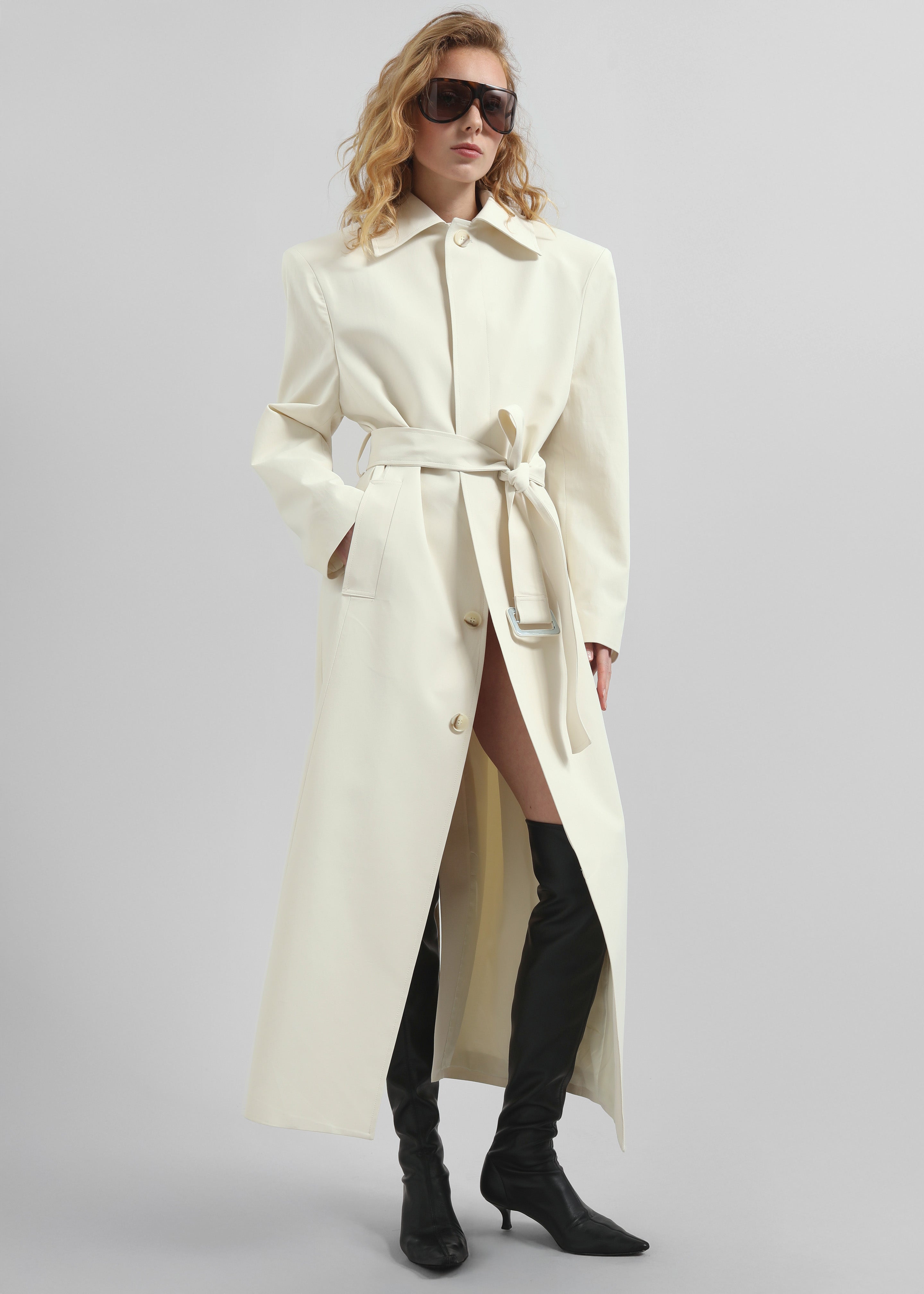Lolland Long Coat - Ivory - 3