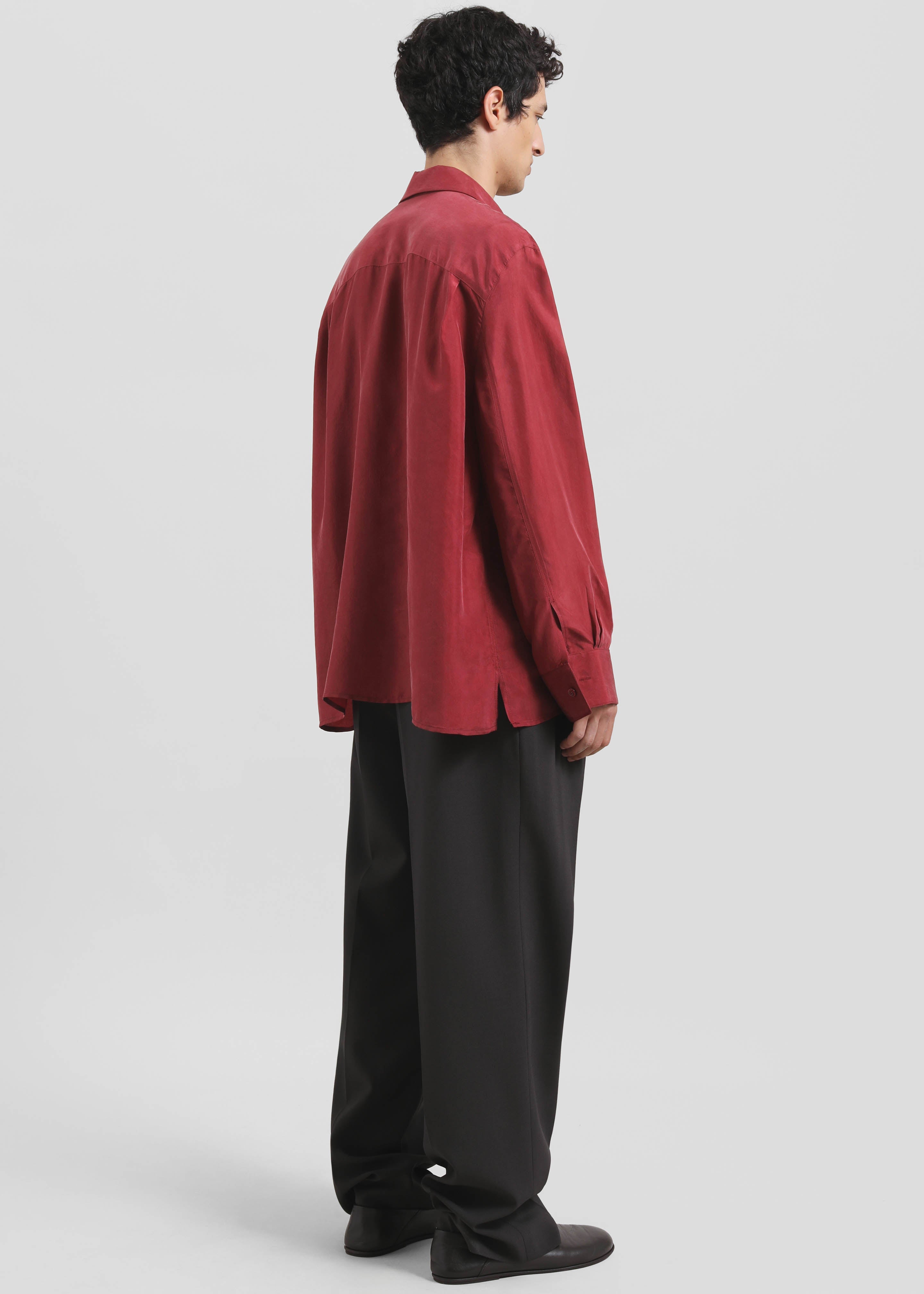 Louis Gabriel Nouchi Cupro Vareuse Shirt - Red Black - 7