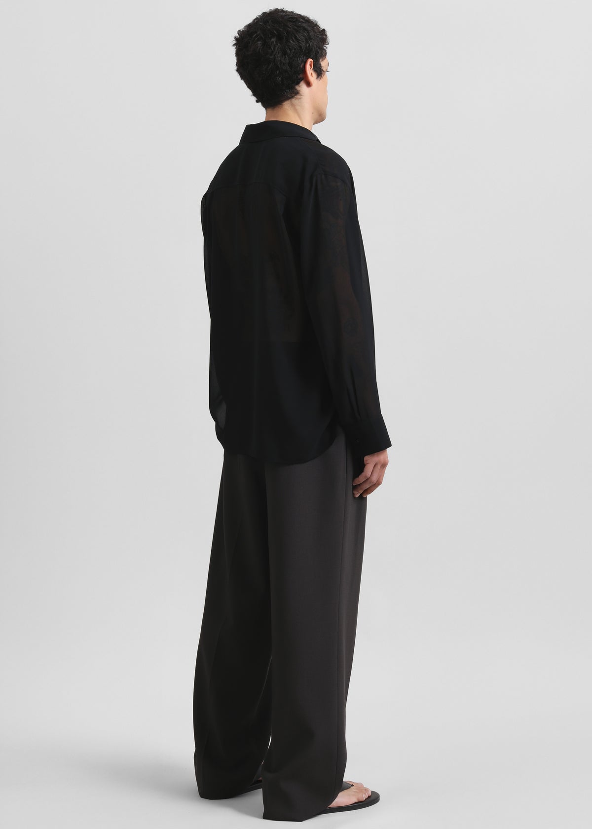 Louis Gabriel Nouchi Transparent Vareuse Shirt - Black - 10