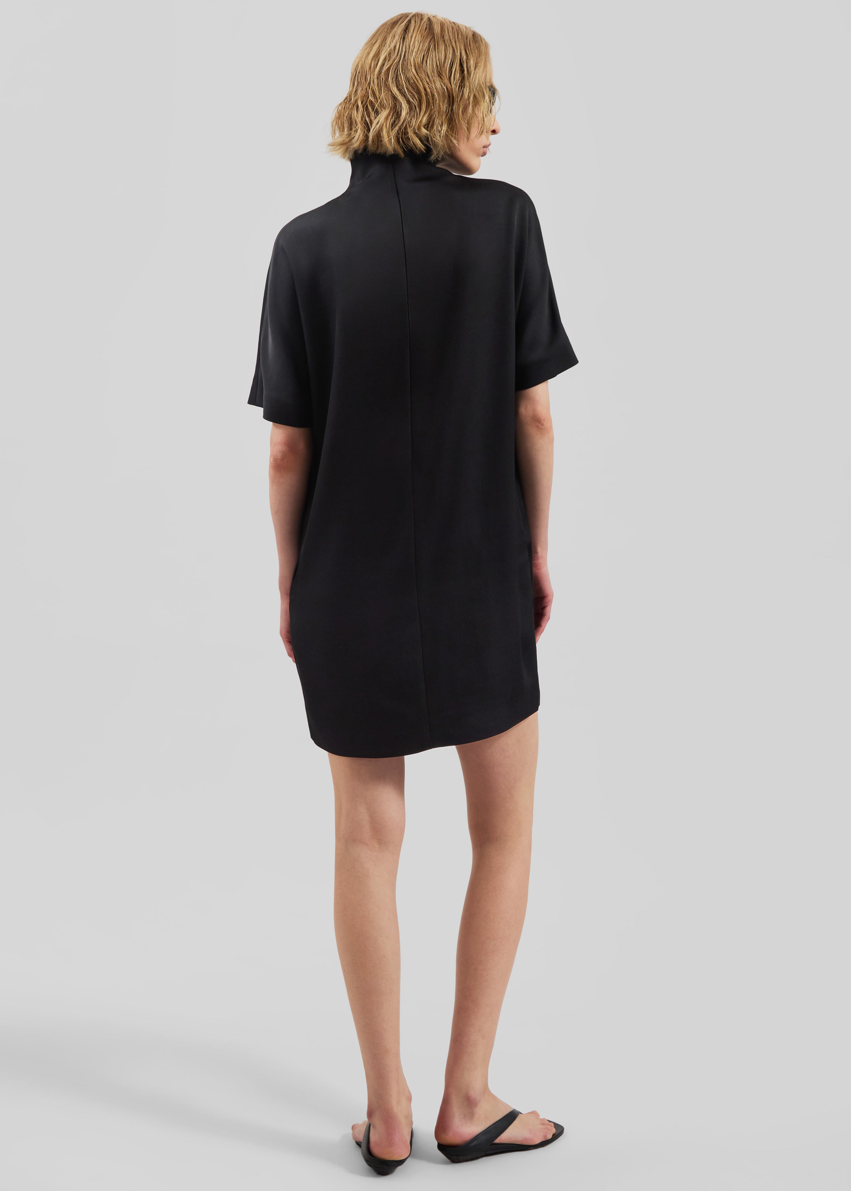 Loulou de Saison Elton Short Sleeve Mini Dress – Black - 5