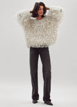 Loulou de Saison Gabin Alpaca Fringes Sweater - Ivory