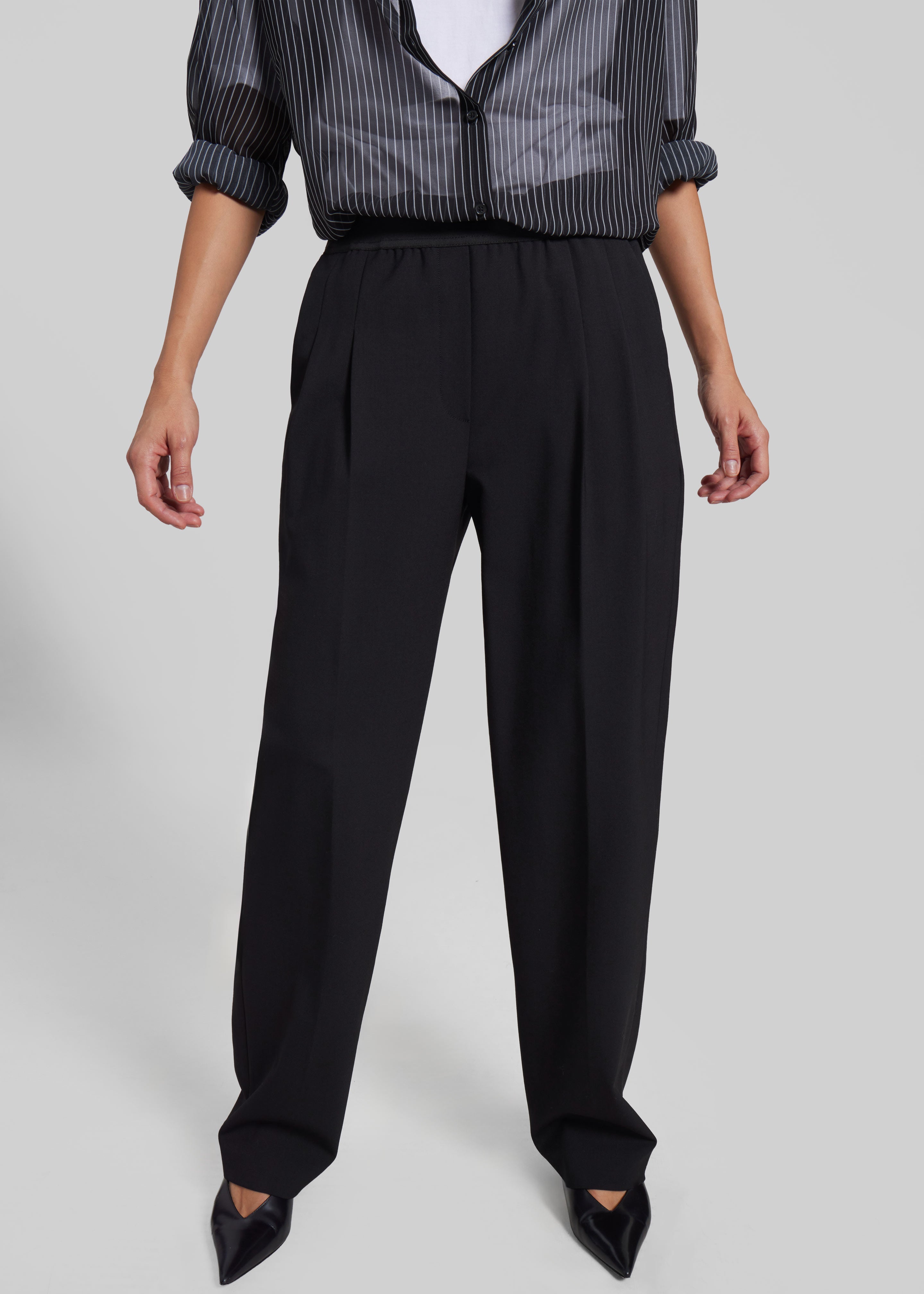 Loulou de Saison Niro Elastic Waistband Pants - Black - 5