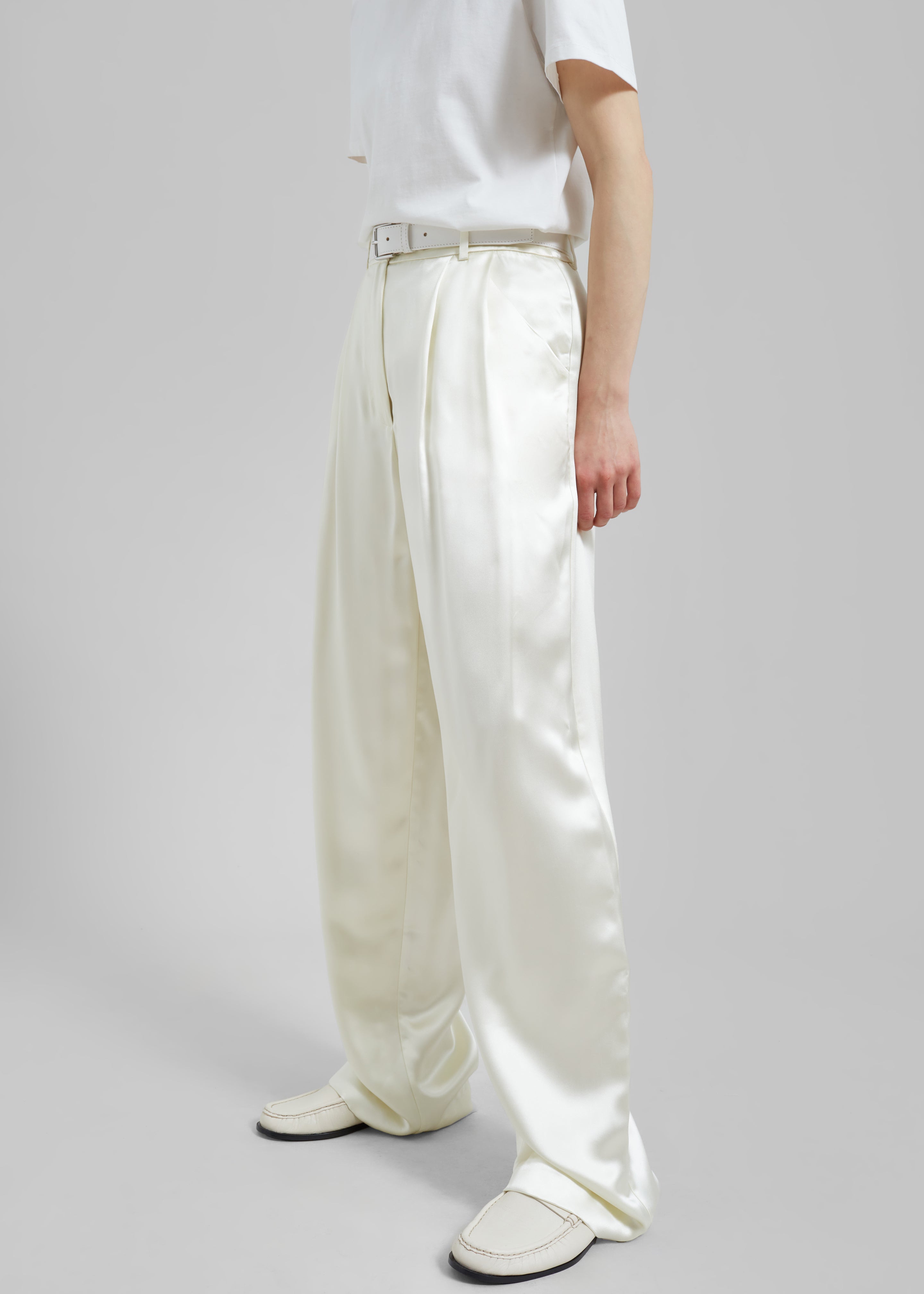 Loulou Studio Vione Pants - Soft Vanilla - 4