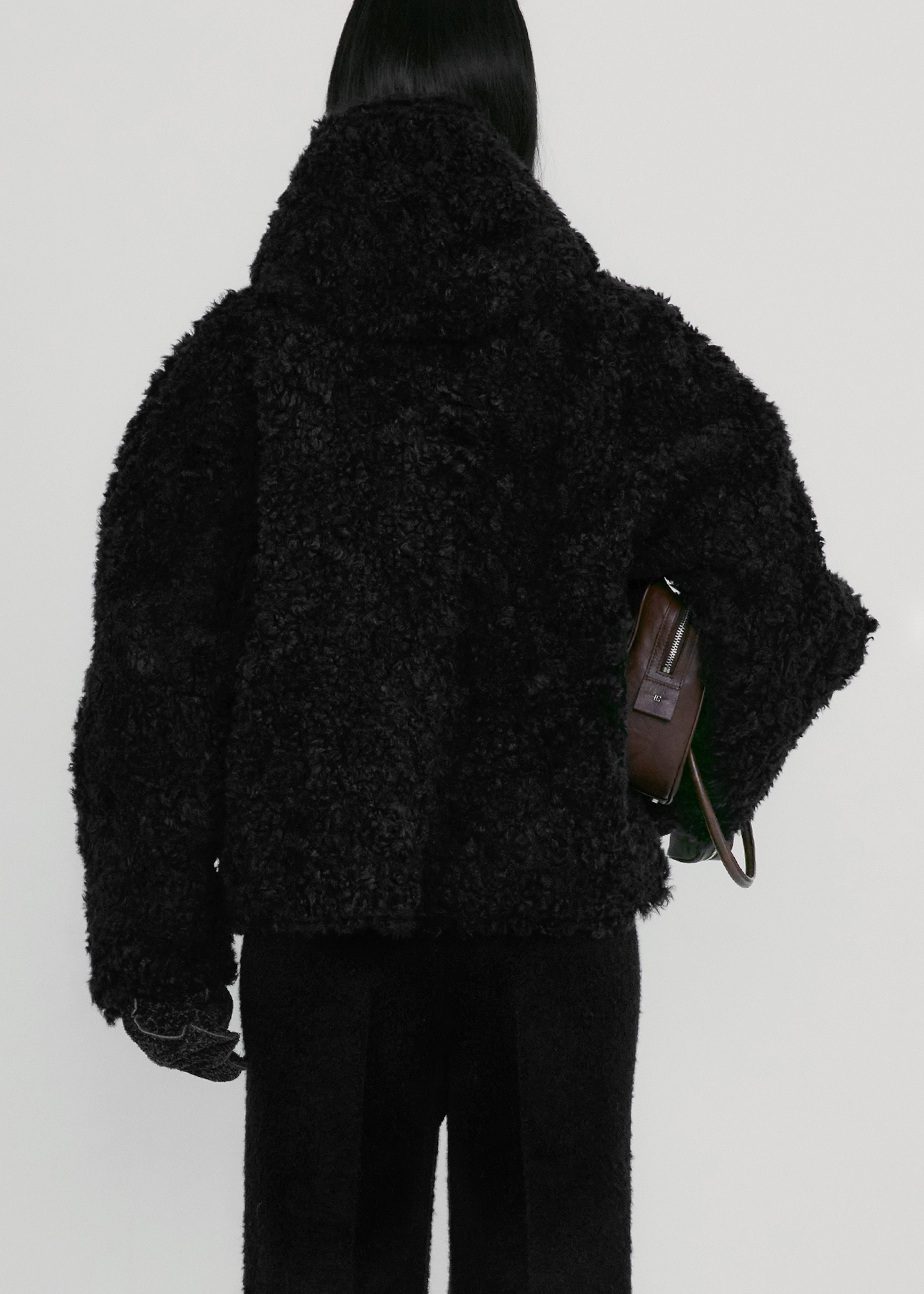 Low Classic Reversible Duffle Short Coat - Black - 10
